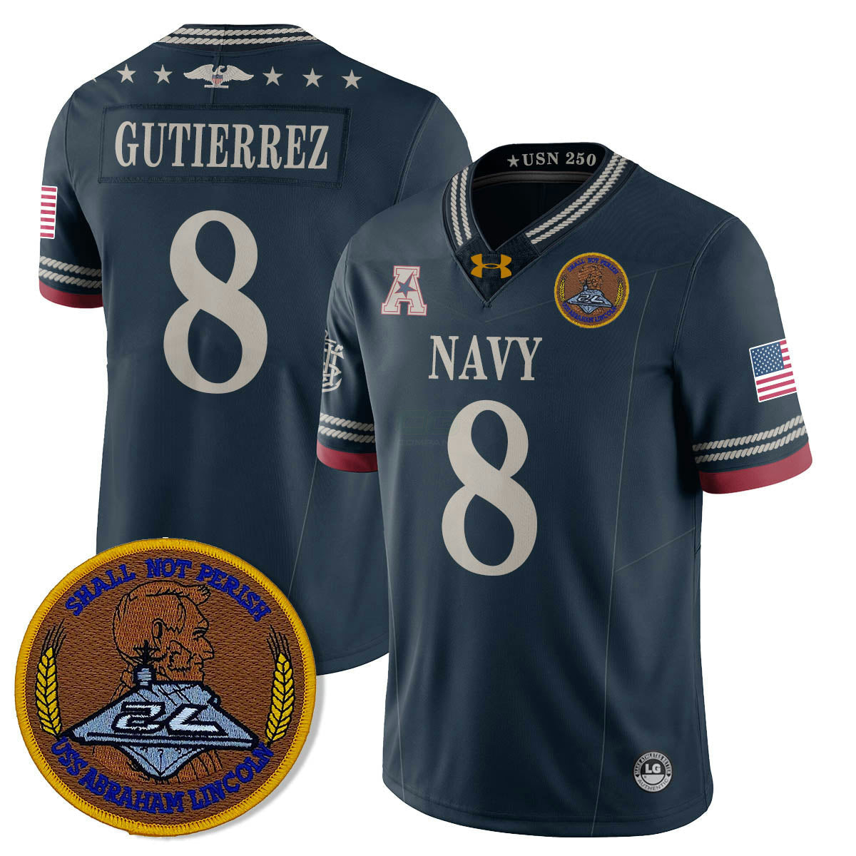 Camisa NCAA Honoring the 250th Anniversary of the United States Navy Jersey