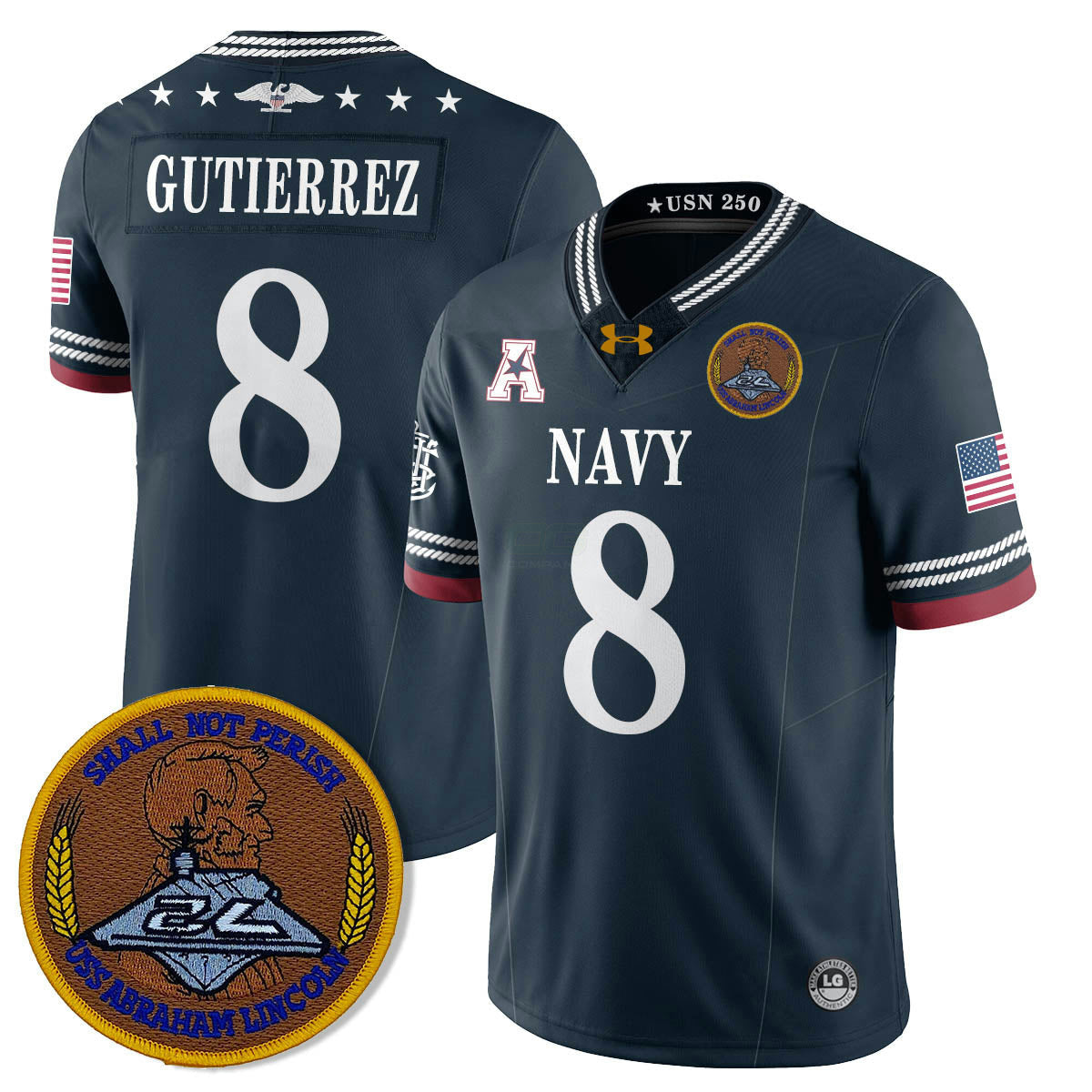 Camisa NCAA Honoring the 250th Anniversary of the United States Navy Jersey