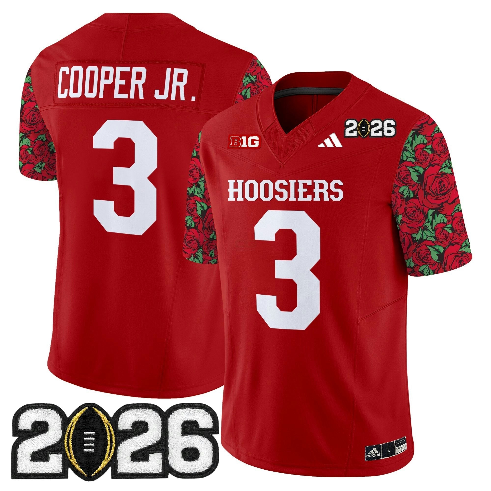 Camisa NCAA Ind 2026 College Football Playoff Final Patch Vapor Limited Jersey - Rose Bowl Style - Stitched