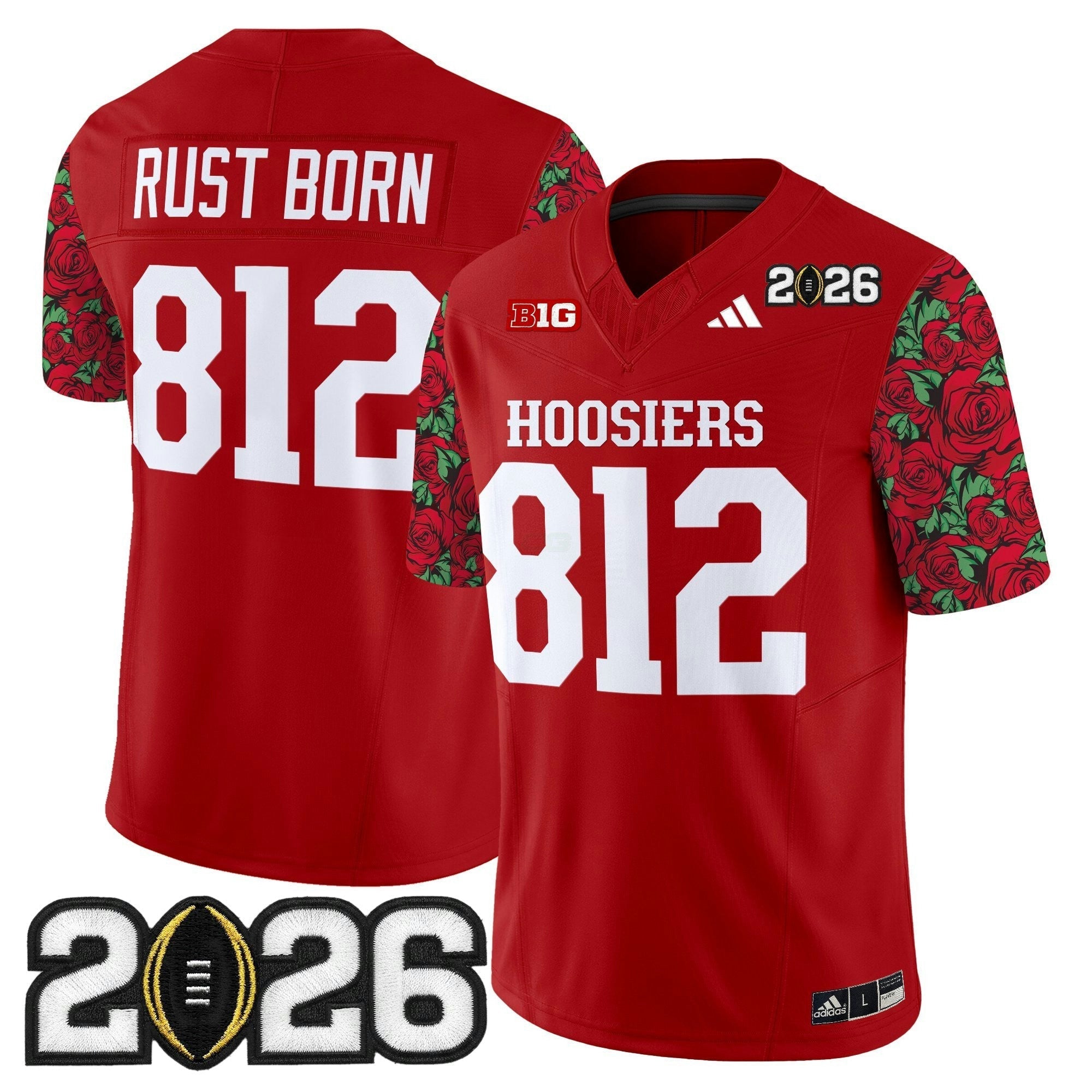 Camisa NCAA Ind 2026 College Football Playoff Final Patch Vapor Limited Jersey - Rose Bowl Style - Stitched