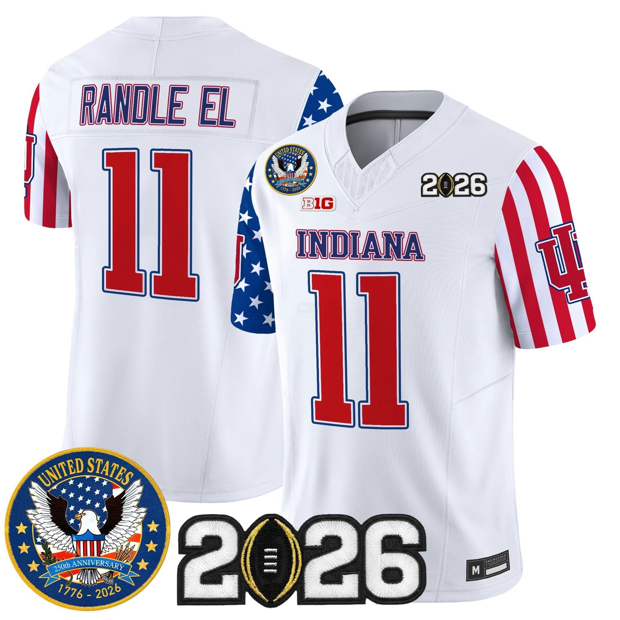 Camisa NCAA Ind "America250 Edition" Vapor Limited Jersey - 2026 College Football Playoff Final Patch