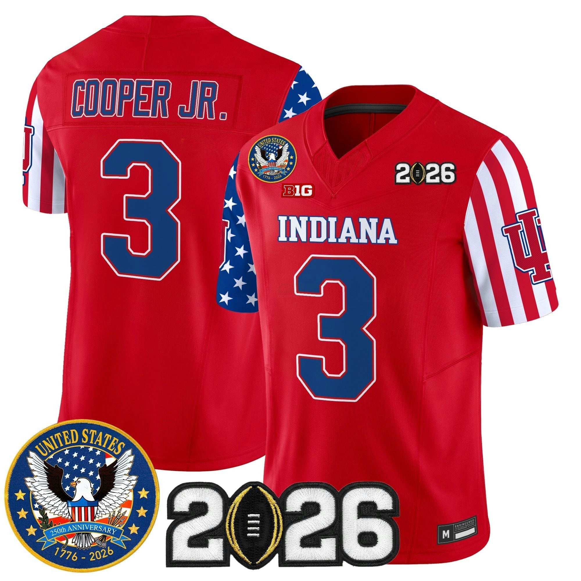 Camisa NCAA Ind "America250 Edition" Vapor Limited Jersey - 2026 College Football Playoff Final Patch