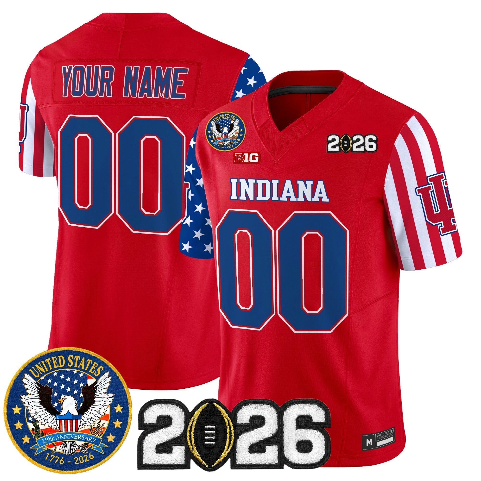 Camisa NCAA Ind "America250 Edition" Vapor Limited Jersey - 2026 College Football Playoff Final Patch