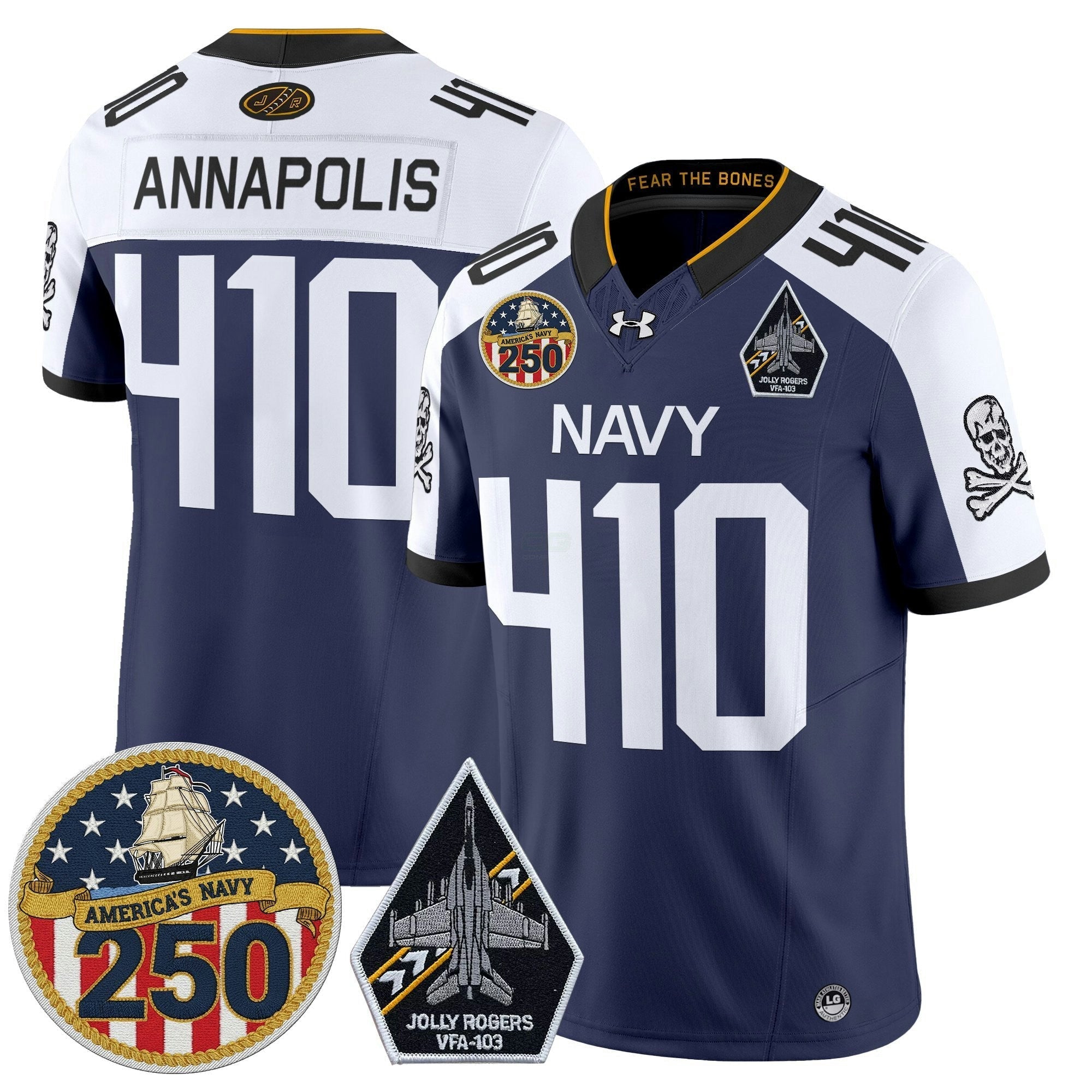Camisa NCAA 'Jolly Rogers Edition' Vapor Limited Jersey - 250th Anniversary Patch