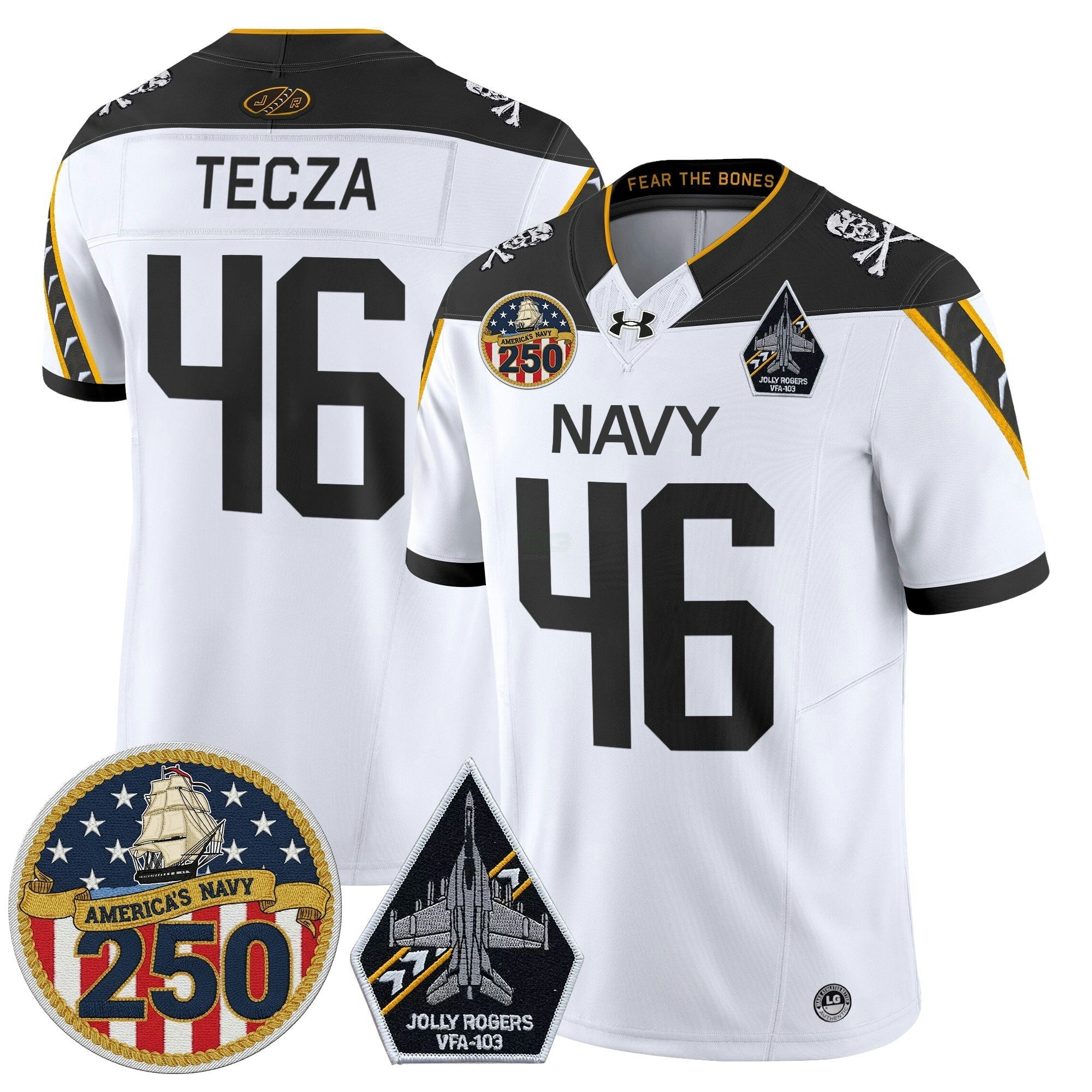 Camisa NCAA 'Jolly Rogers Edition' Vapor Limited Jersey - 250th Anniversary Patch