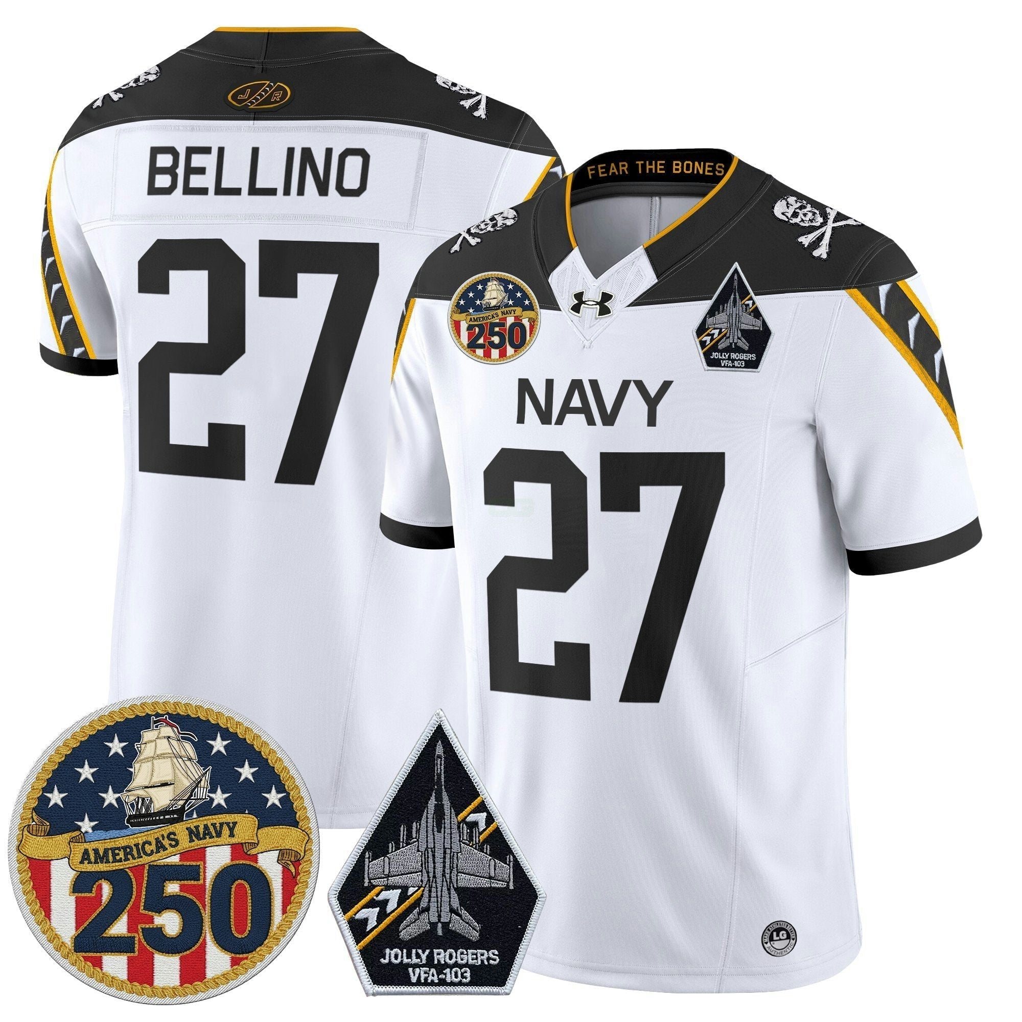 Camisa NCAA 'Jolly Rogers Edition' Vapor Limited Jersey - 250th Anniversary Patch