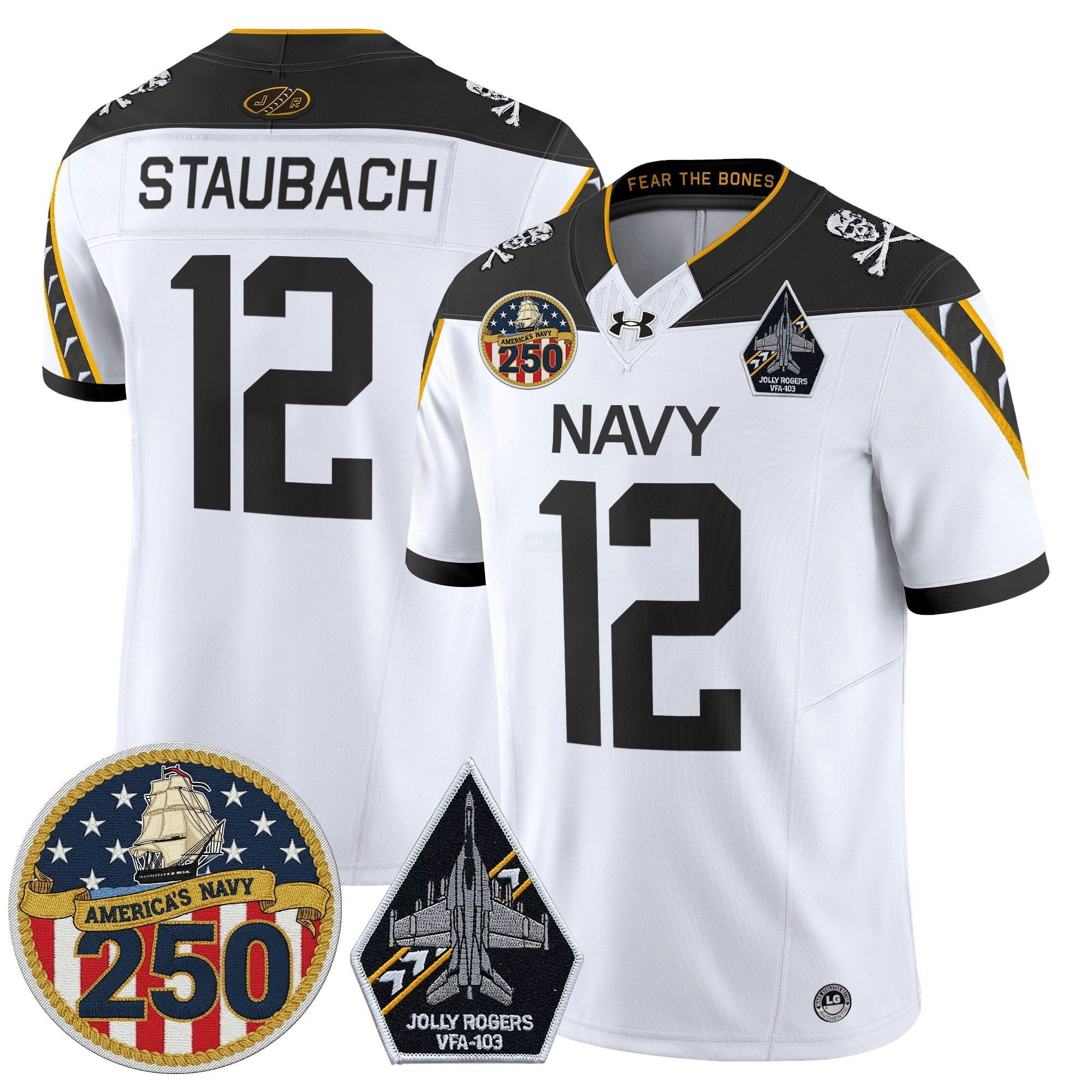 Camisa NCAA 'Jolly Rogers Edition' Vapor Limited Jersey - 250th Anniversary Patch