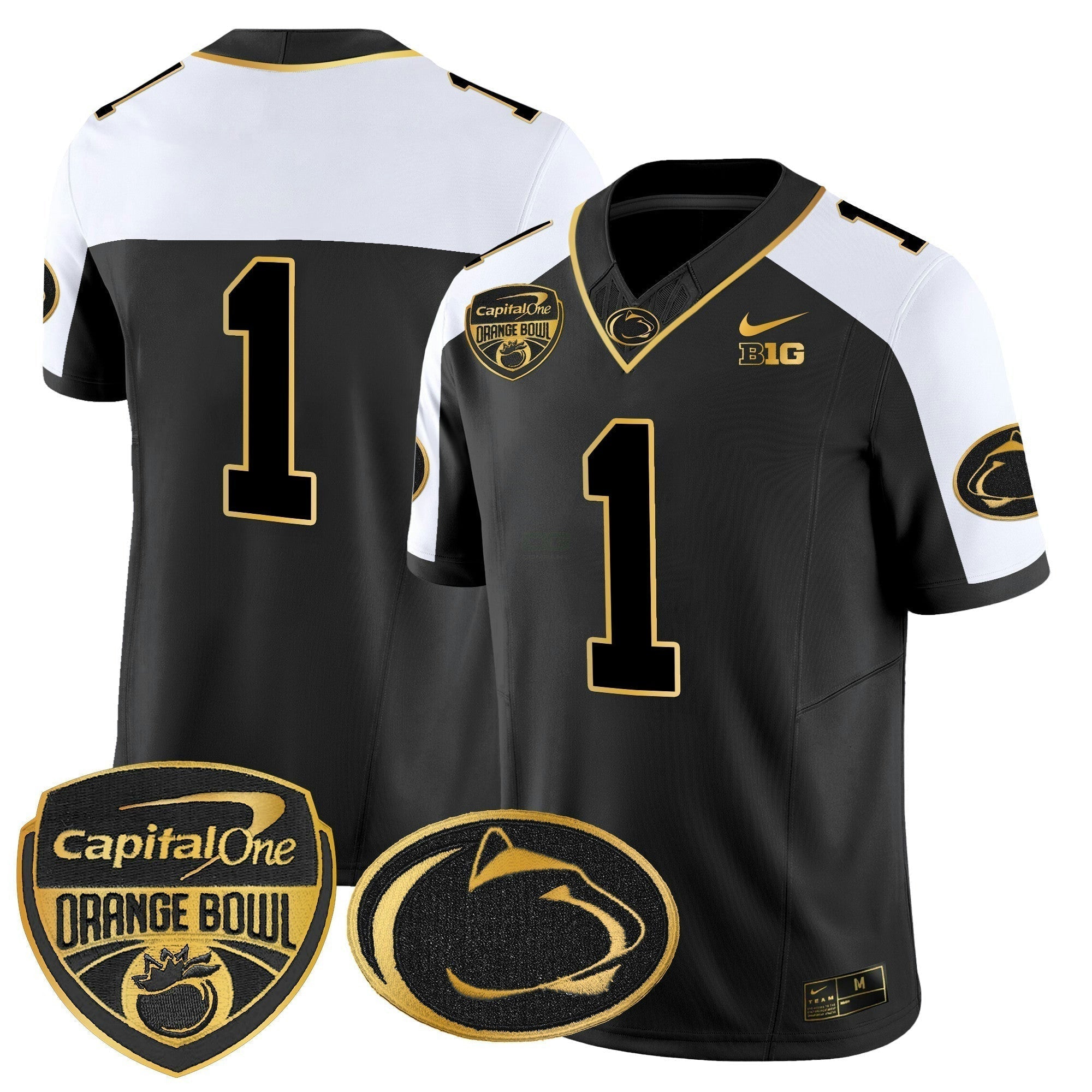 Camisa NCAA Laranja Bowl Patch Dourada Vapor Limited Jersey V2