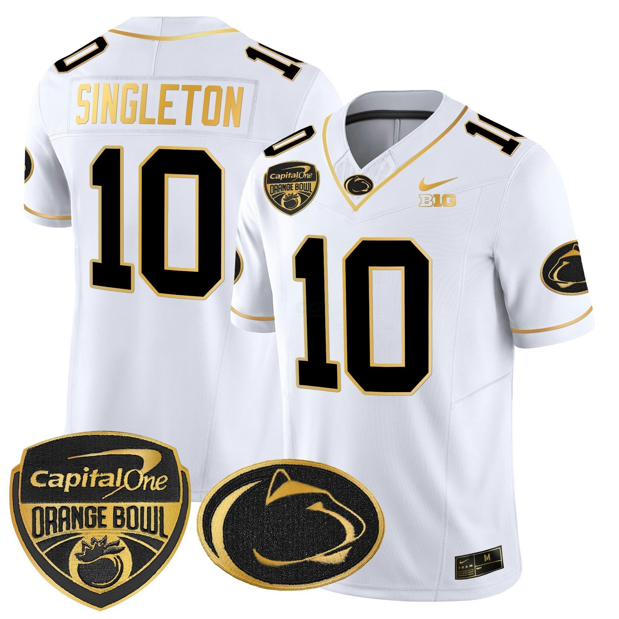 Camisa NCAA Laranja Bowl Patch Dourada Vapor Limited Jersey V2