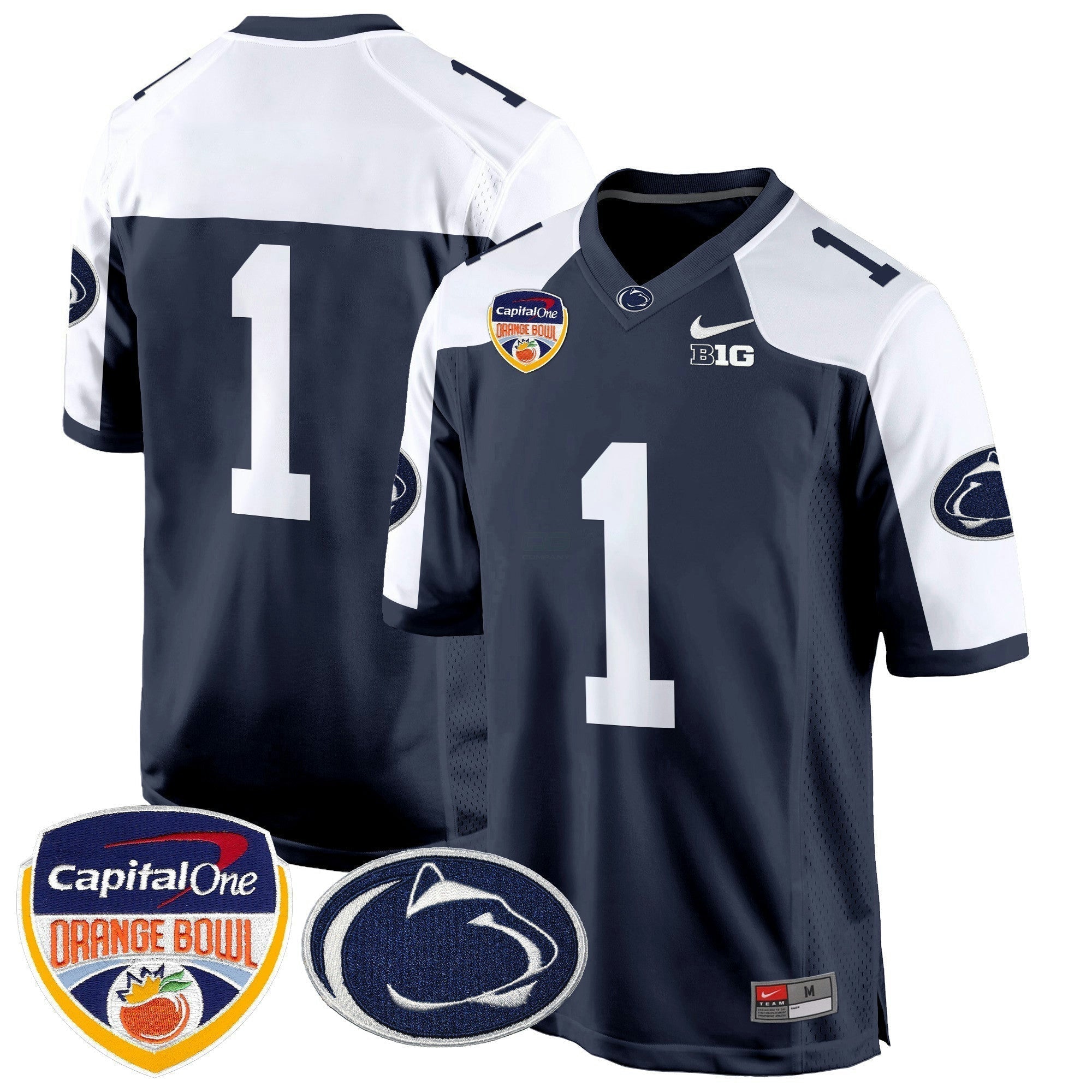 Camisa NCAA Laranja Bowl Patch Game Jersey