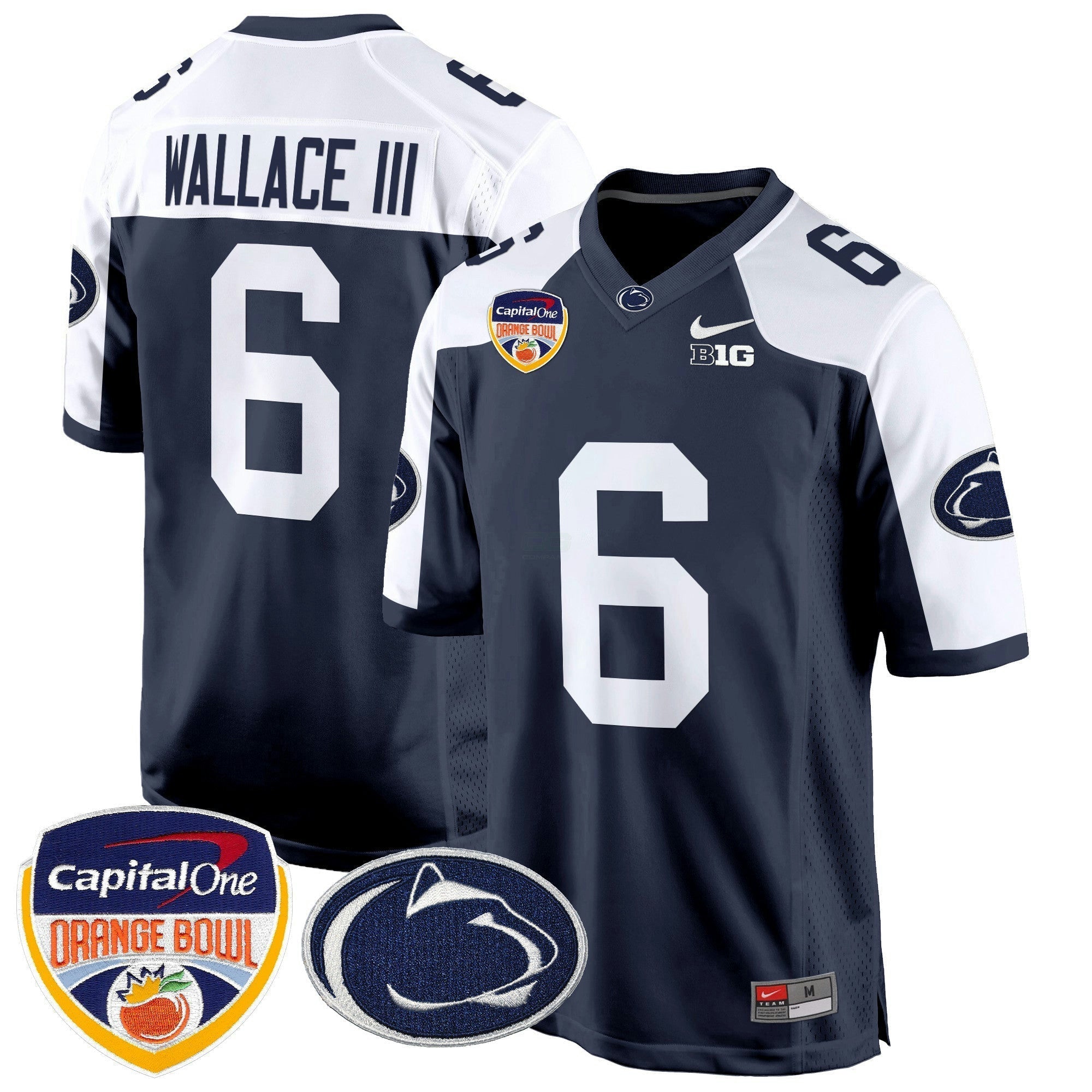 Camisa NCAA Laranja Bowl Patch Game Jersey