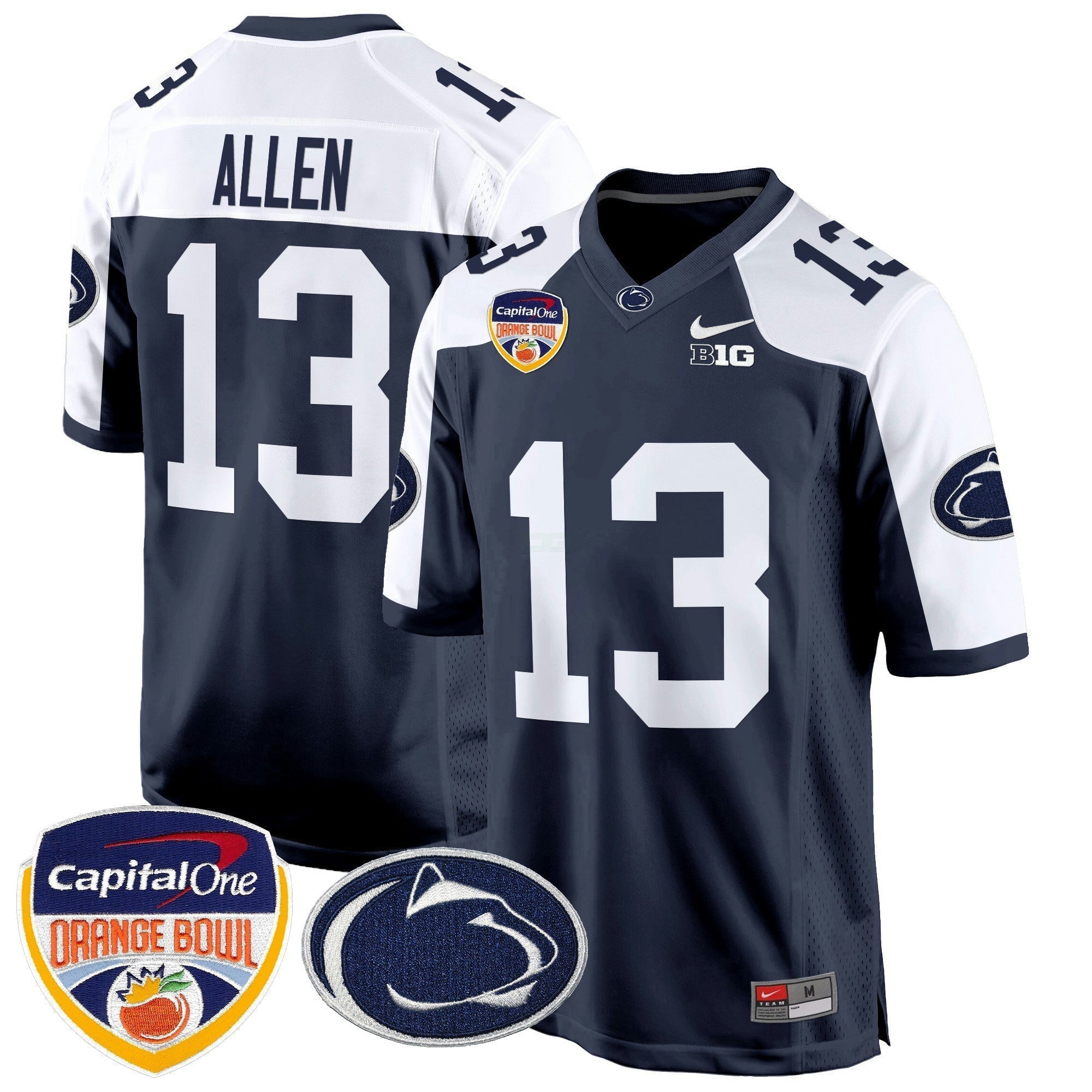 Camisa NCAA Laranja Bowl Patch Game Jersey