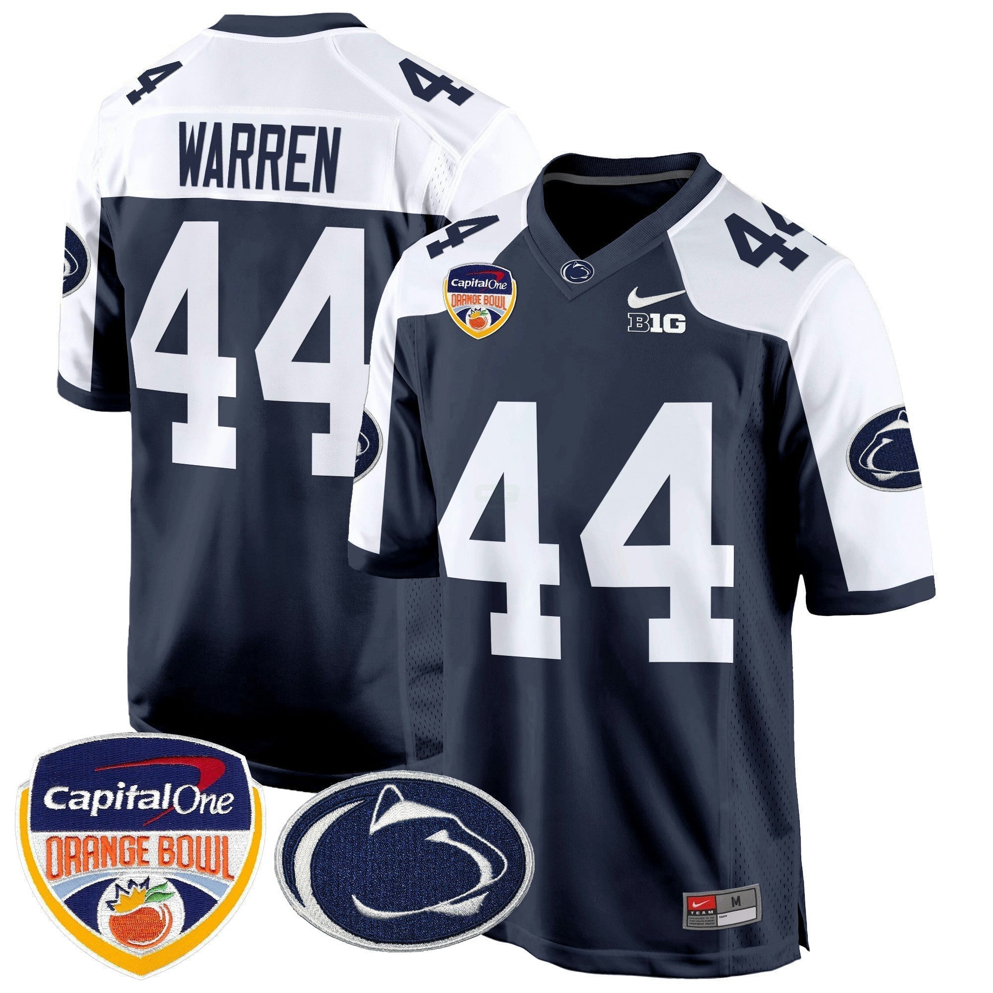 Camisa NCAA Laranja Bowl Patch Game Jersey