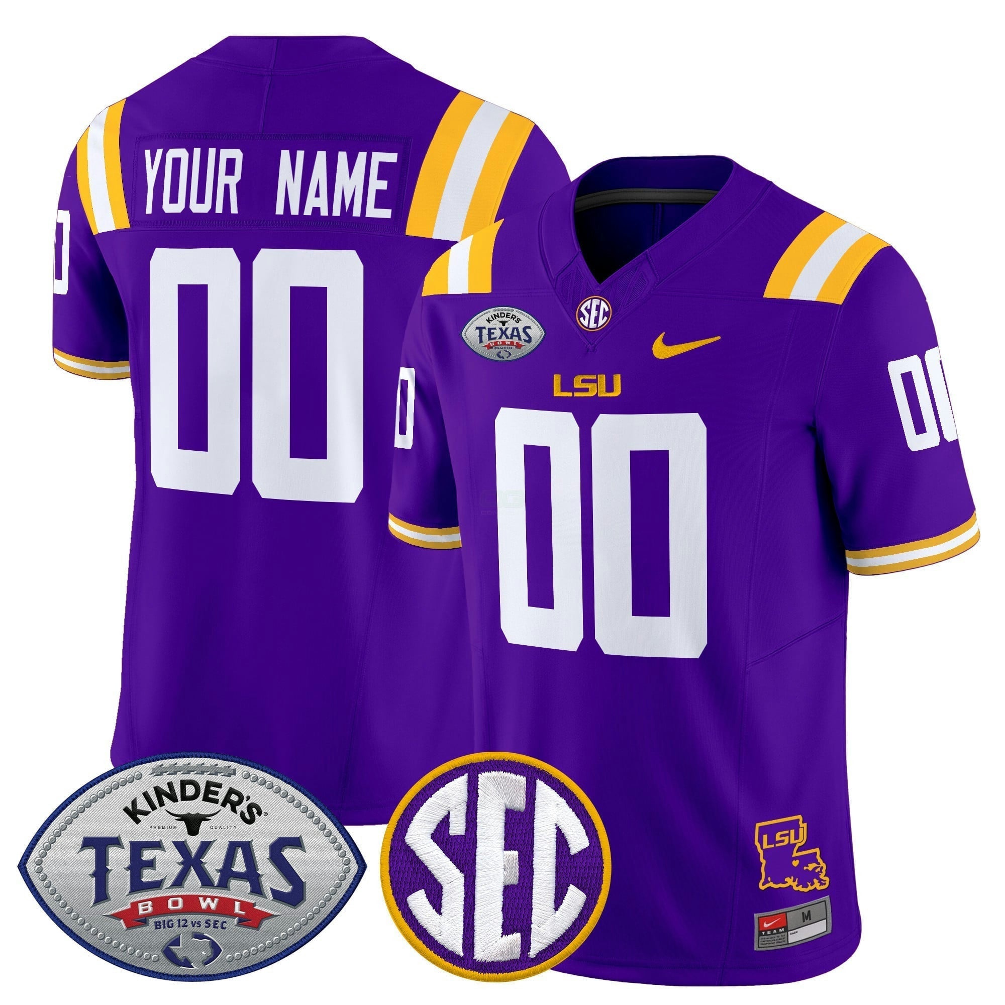 Camisa NCAA LTigers 2025 Texas Bowl Vapor Limited Jersey