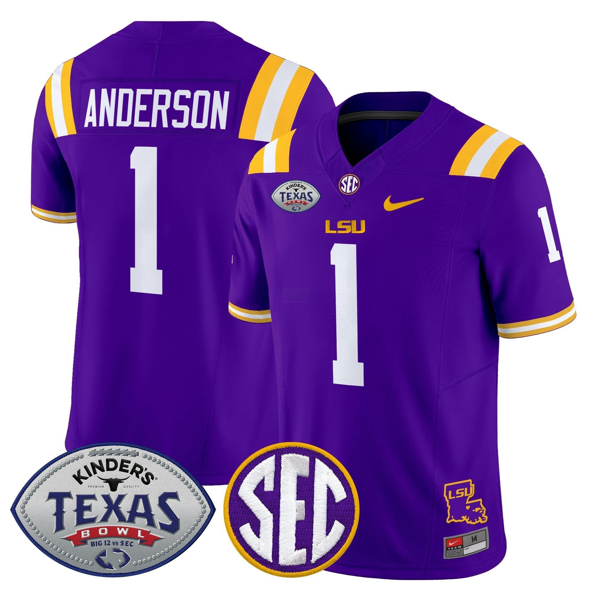 Camisa NCAA LTigers 2025 Texas Bowl Vapor Limited Jersey