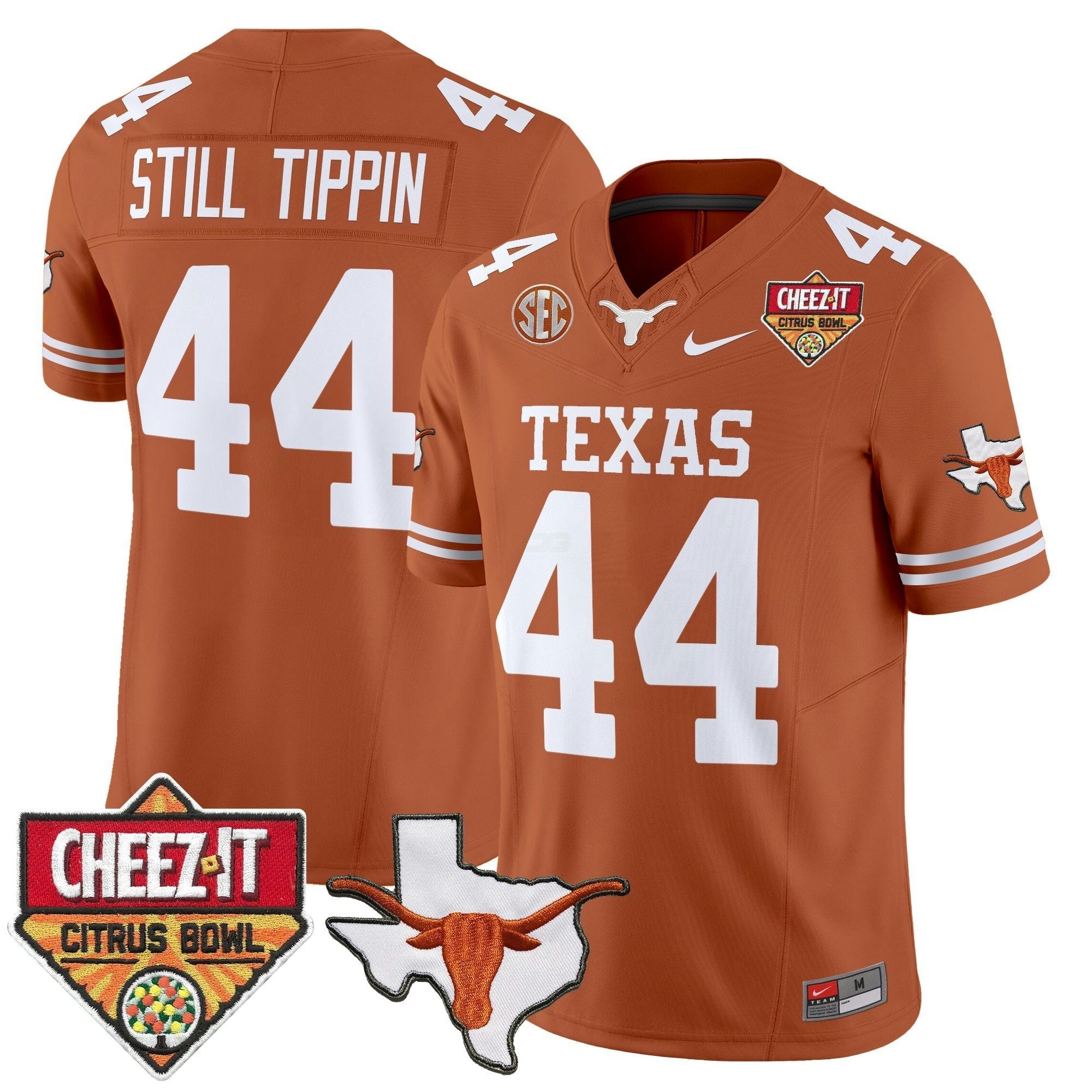 Camisa NCAA Tex 2025 Cheez-It Citrus Bowl Patch Vapor Limited Jersey