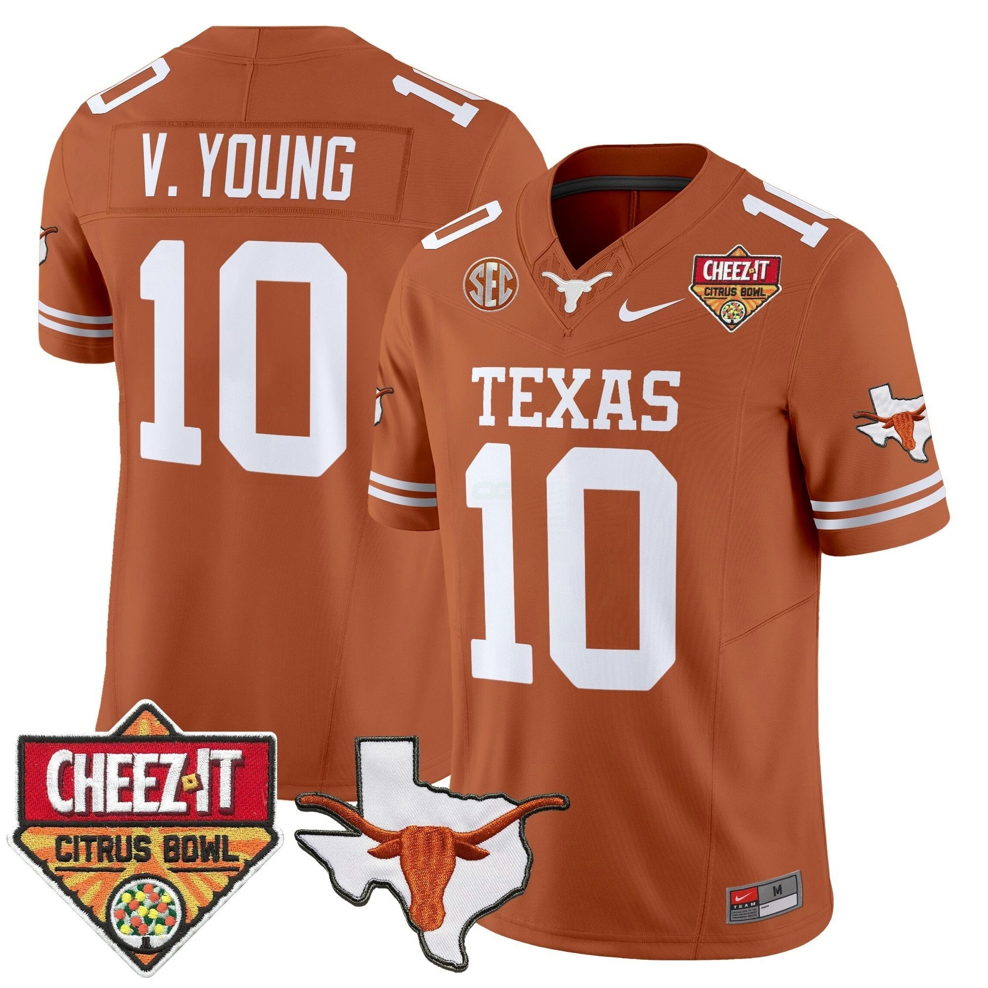 Camisa NCAA Tex 2025 Cheez-It Citrus Bowl Patch Vapor Limited Jersey