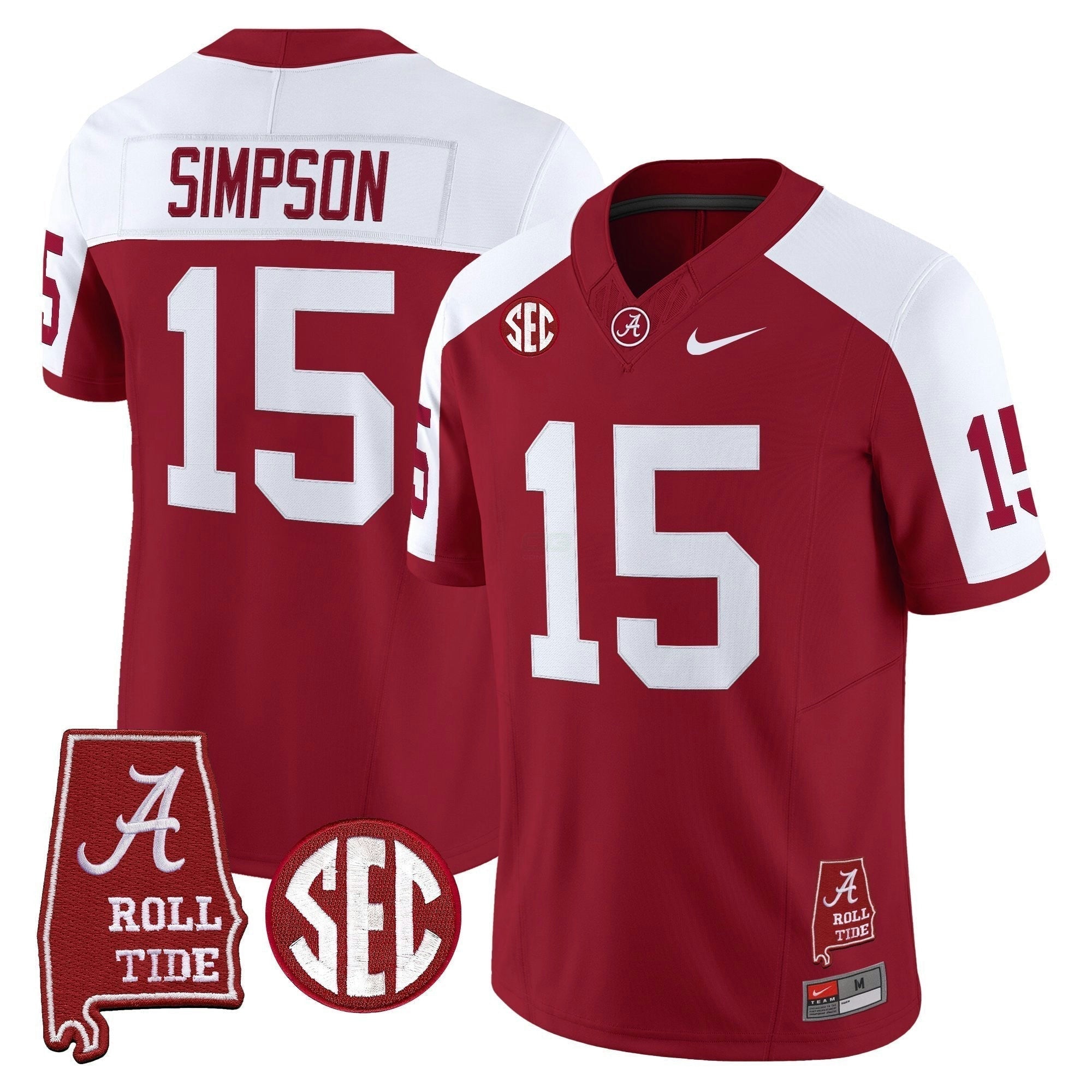 Camisa NCAA Throwback Vapor Limited Jersey - Alabama Map