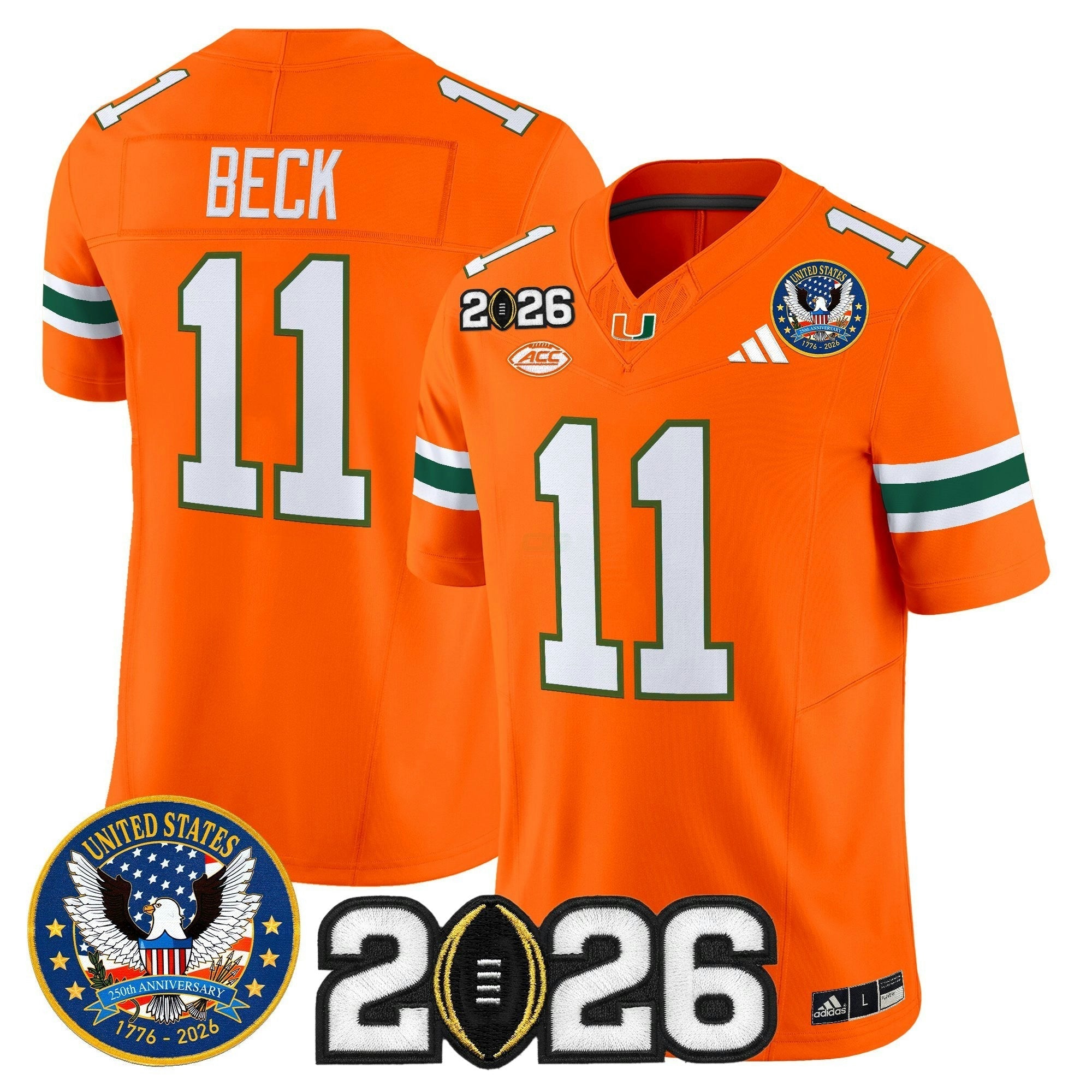 Camisa NCAA "United States 250th Anniversary & 2026 College Football Playoff Final Patch" Vapor Limited Jersey
