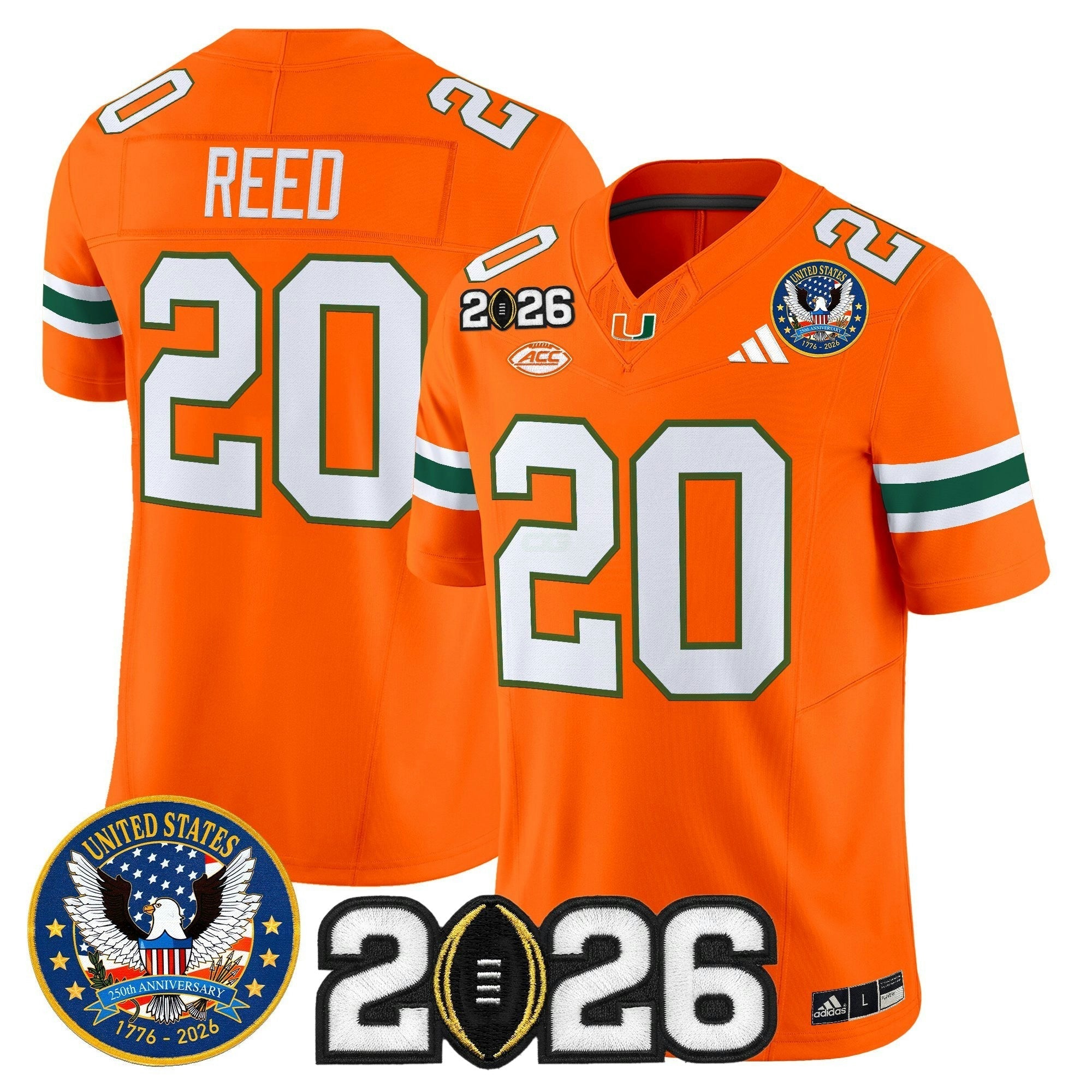 Camisa NCAA "United States 250th Anniversary & 2026 College Football Playoff Final Patch" Vapor Limited Jersey