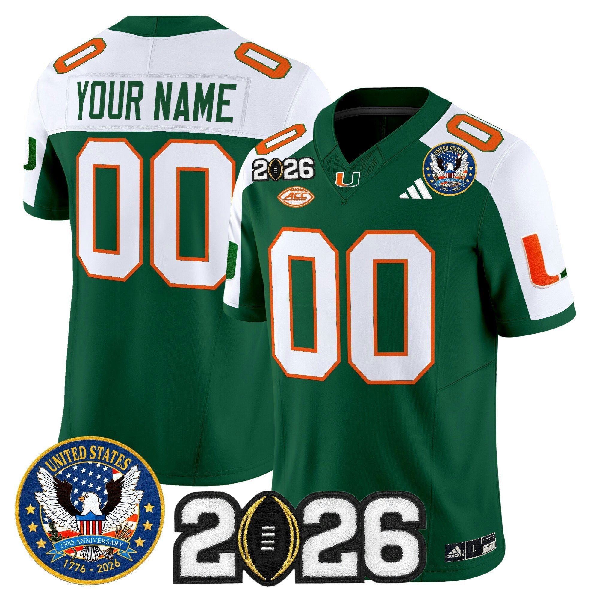 Camisa NCAA "United States 250th Anniversary & 2026 College Football Playoff Final Patch" Vapor Limited Jersey
