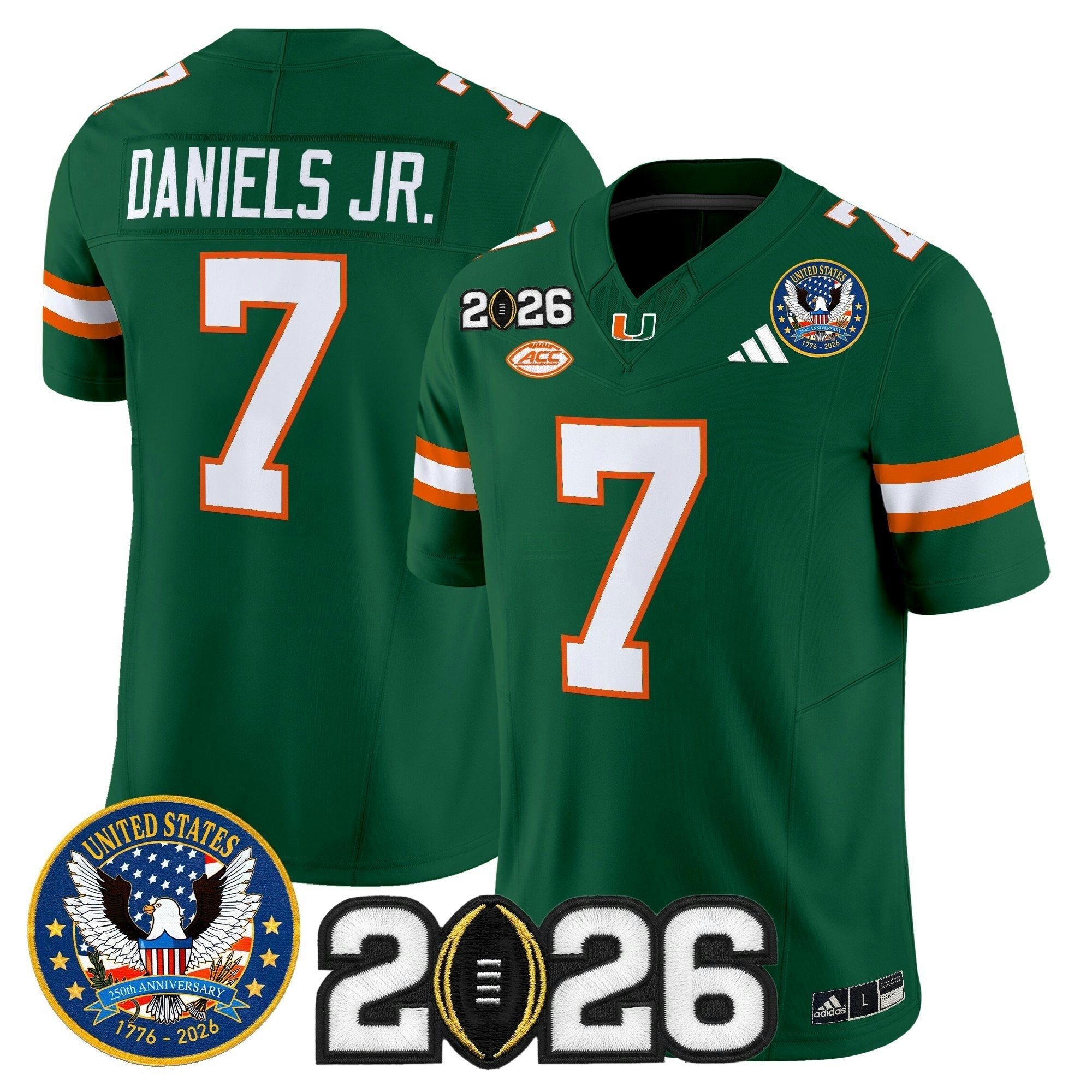 Camisa NCAA "United States 250th Anniversary & 2026 College Football Playoff Final Patch" Vapor Limited Jersey