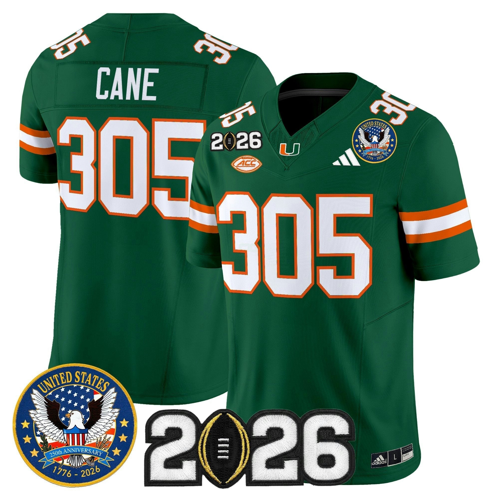 Camisa NCAA "United States 250th Anniversary & 2026 College Football Playoff Final Patch" Vapor Limited Jersey
