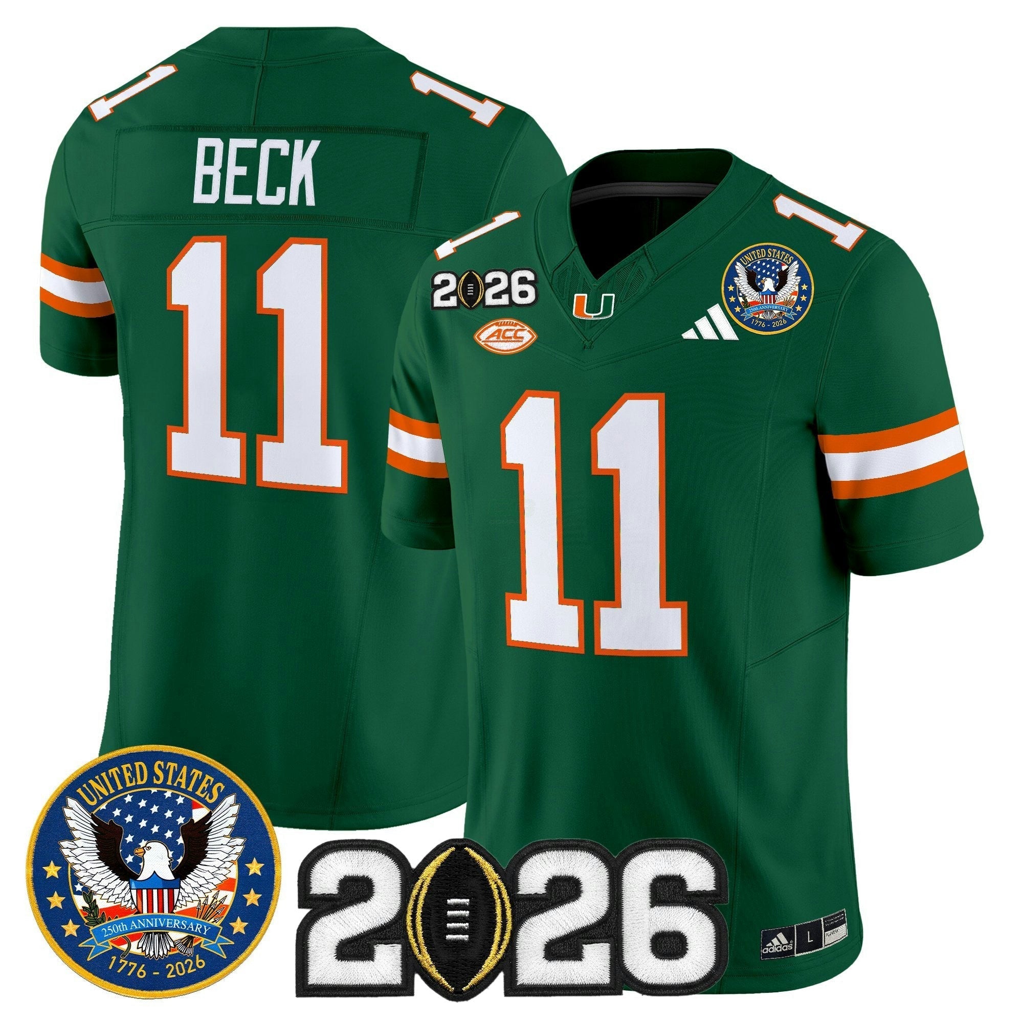Camisa NCAA "United States 250th Anniversary & 2026 College Football Playoff Final Patch" Vapor Limited Jersey
