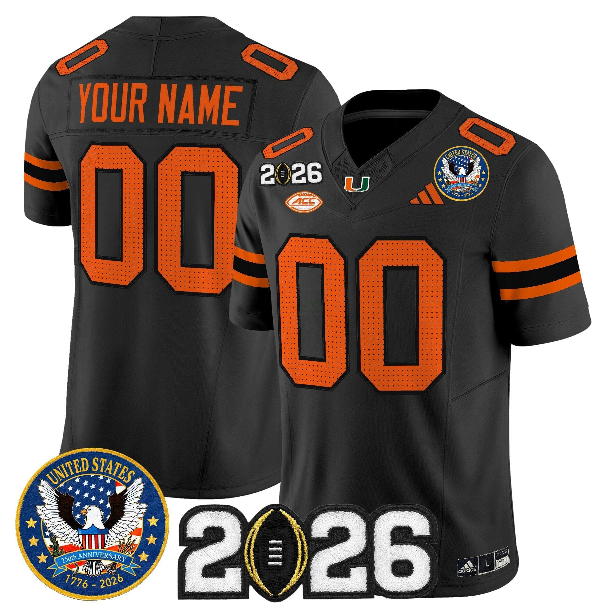 Camisa NCAA "United States 250th Anniversary & 2026 College Football Playoff Final Patch" Vapor Limited Jersey