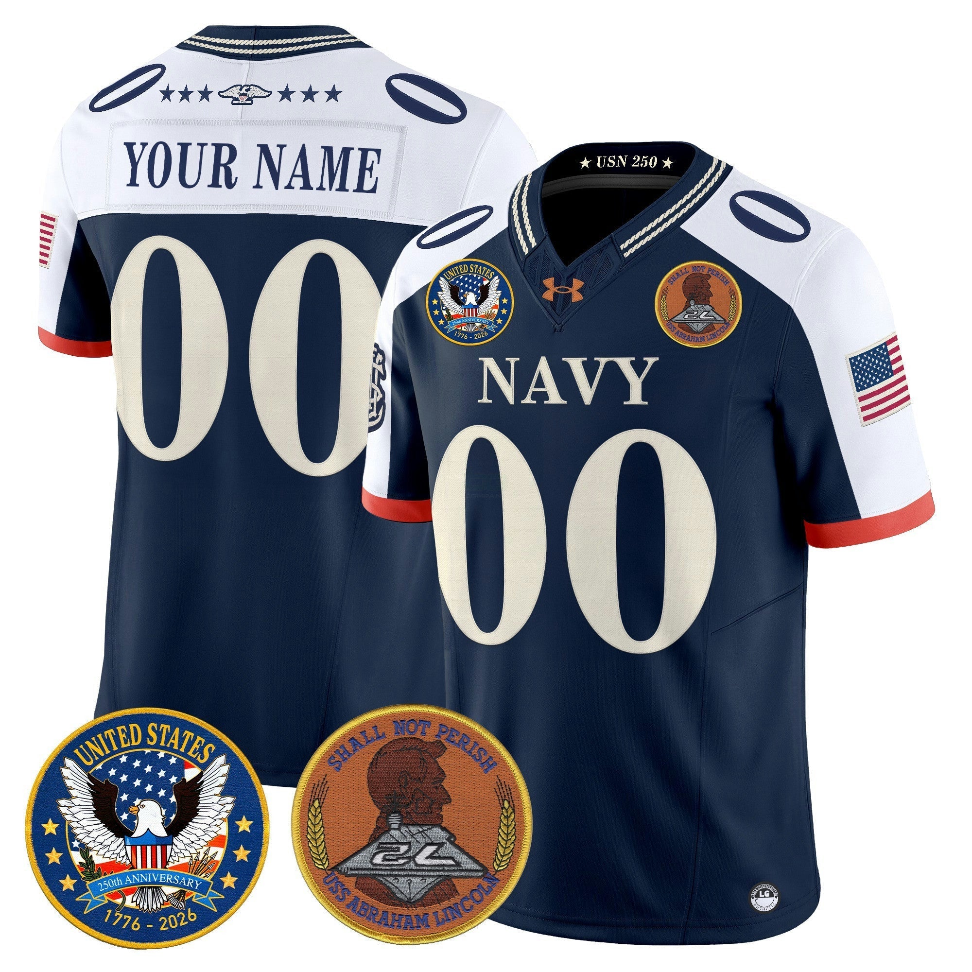 Camisa NCAA "United States 250th Anniversary Patch" Vapor Limited Jersey - Stitched