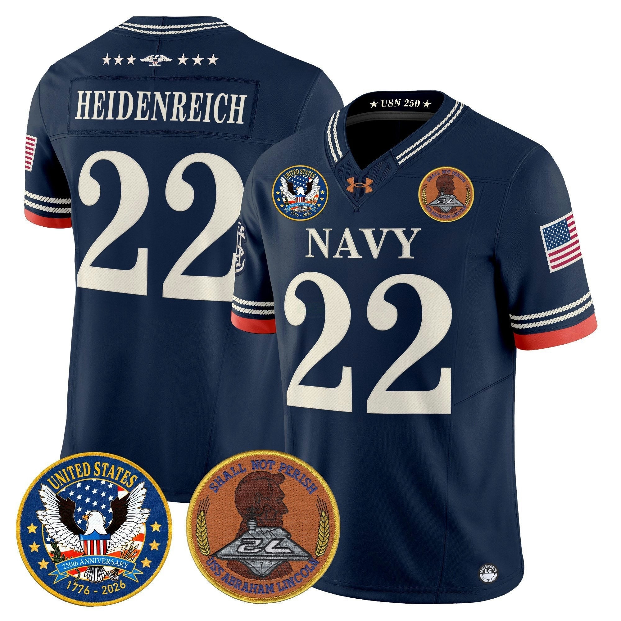 Camisa NCAA "United States 250th Anniversary Patch" Vapor Limited Jersey - Stitched