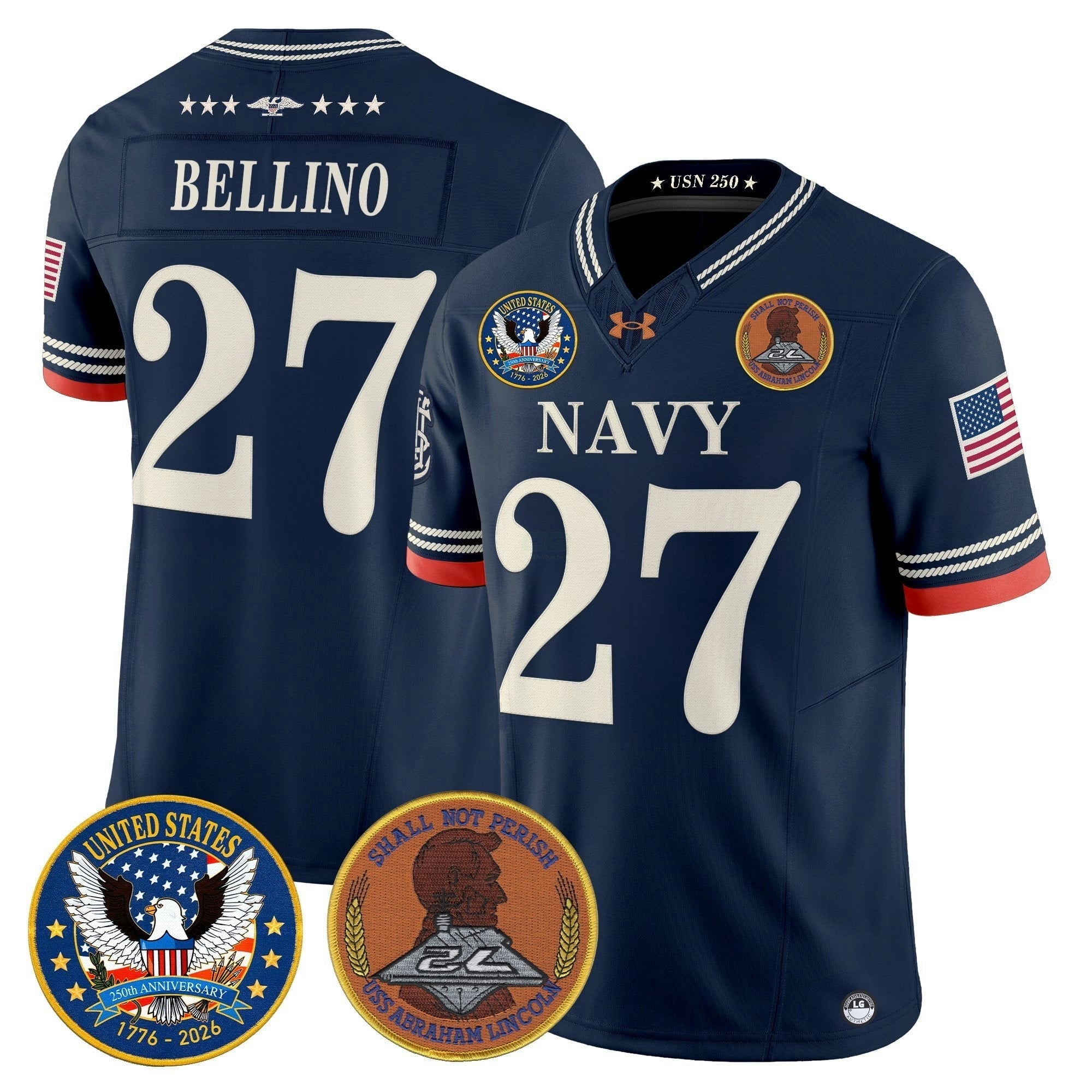 Camisa NCAA "United States 250th Anniversary Patch" Vapor Limited Jersey - Stitched