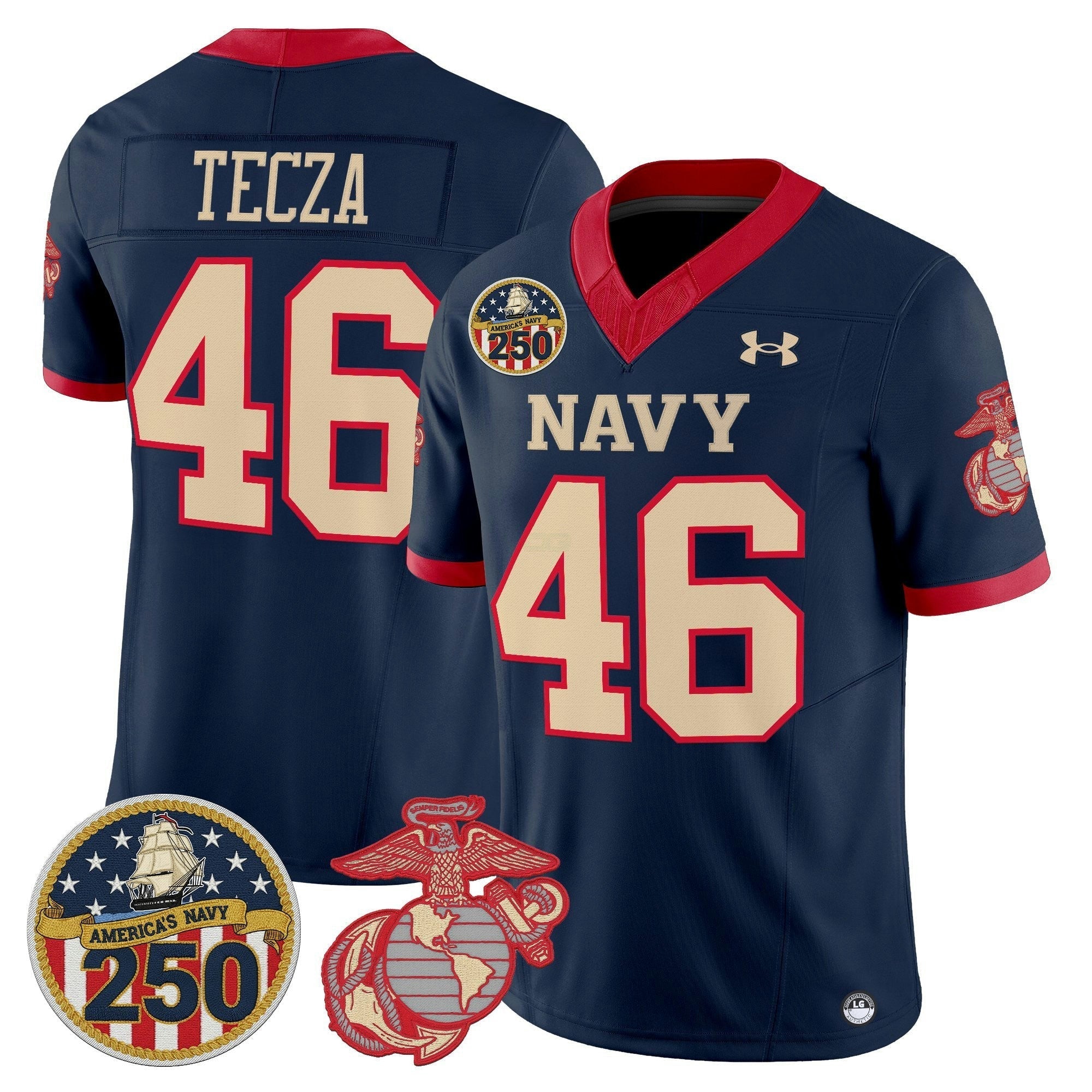Camisa NCAA Vapor USMC Premier Jersey - 250th Anniversary Patch
