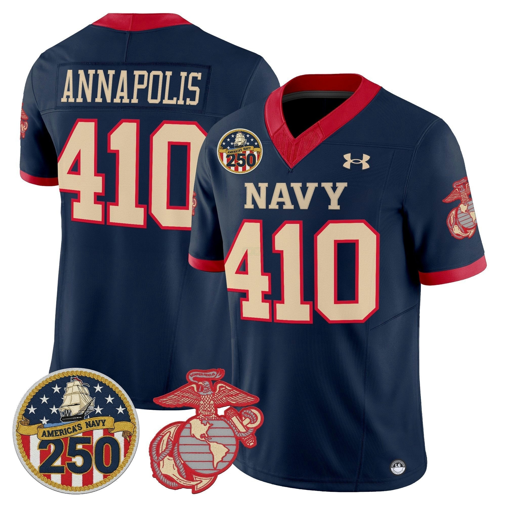 Camisa NCAA Vapor USMC Premier Jersey - 250th Anniversary Patch