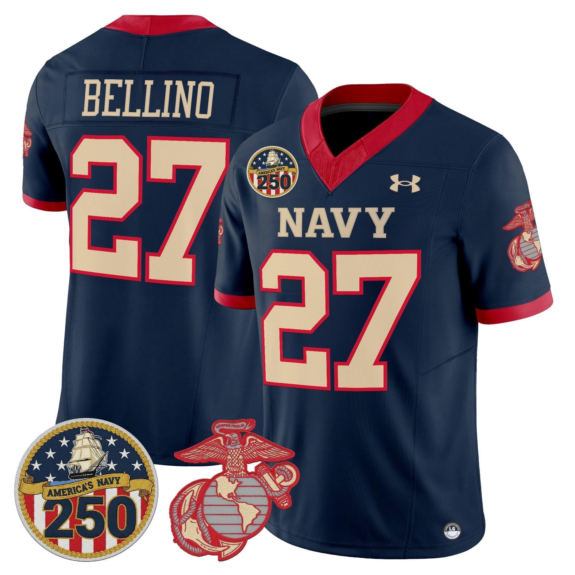 Camisa NCAA Vapor USMC Premier Jersey - 250th Anniversary Patch