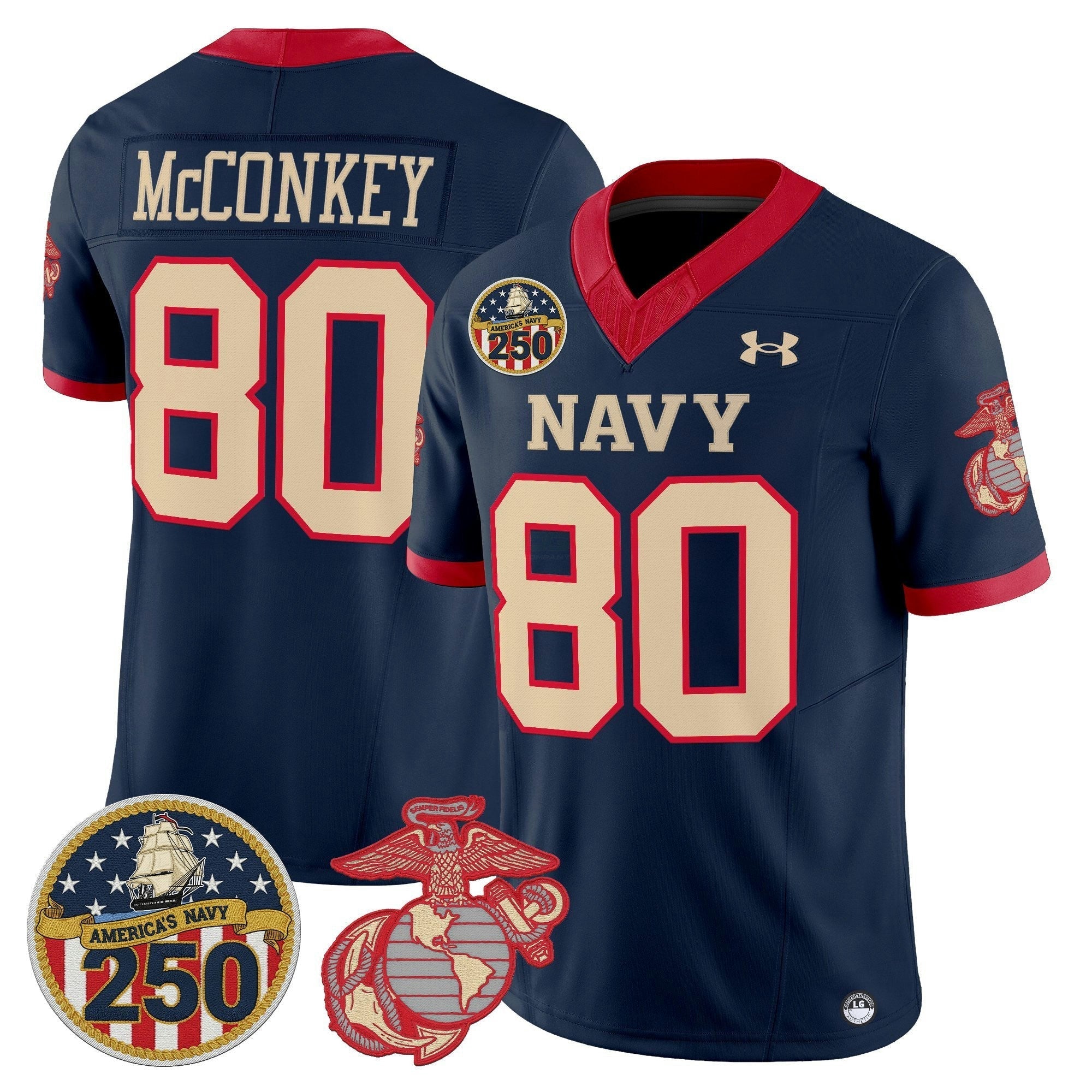 Camisa NCAA Vapor USMC Premier Jersey - 250th Anniversary Patch