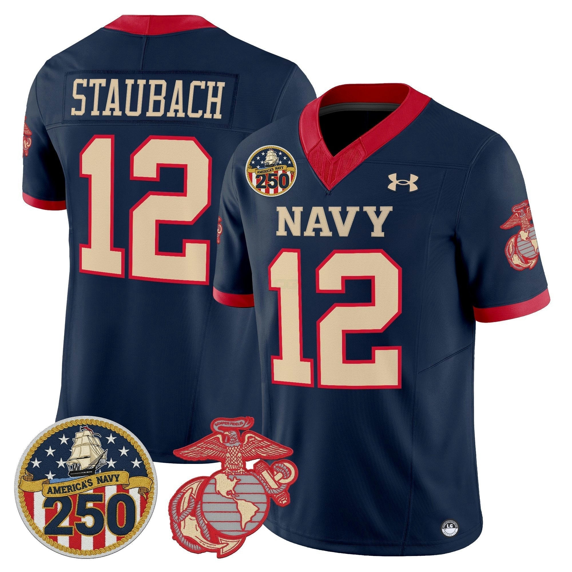 Camisa NCAA Vapor USMC Premier Jersey - 250th Anniversary Patch