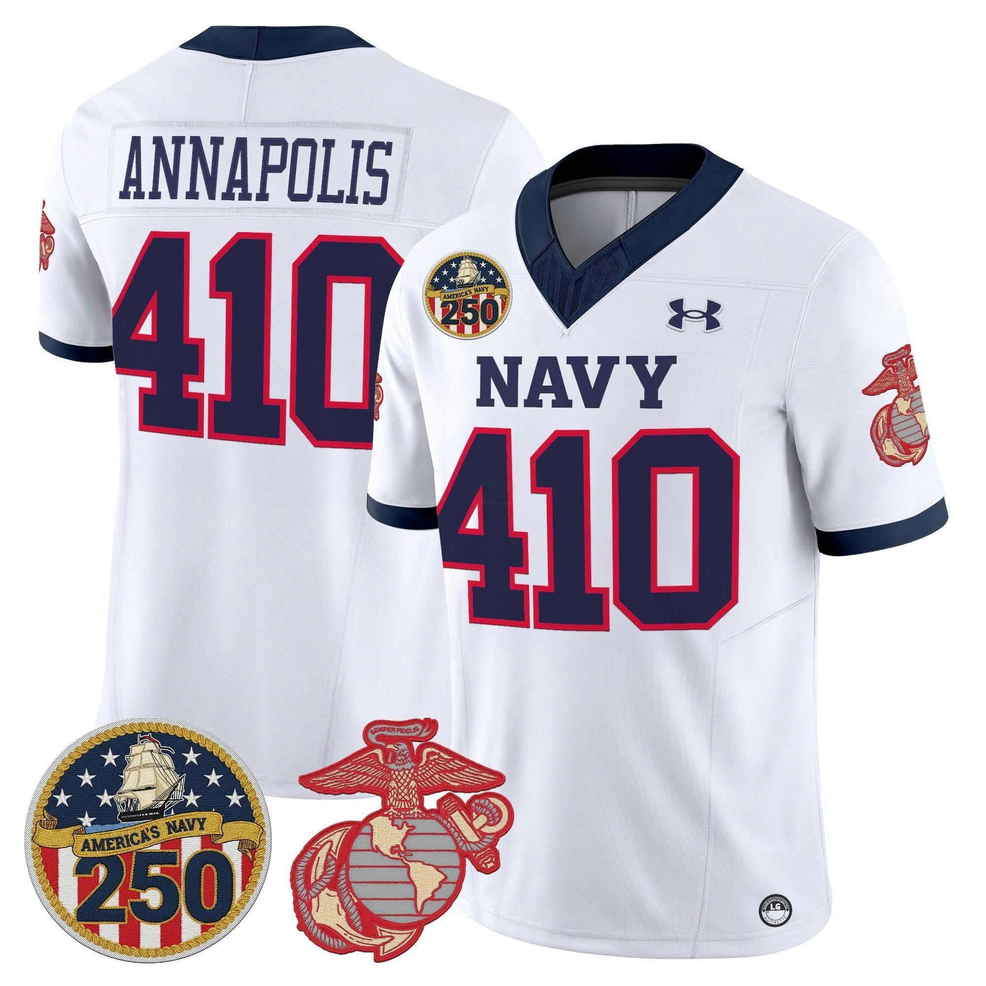 Camisa NCAA Vapor USMC Premier Jersey - 250th Anniversary Patch