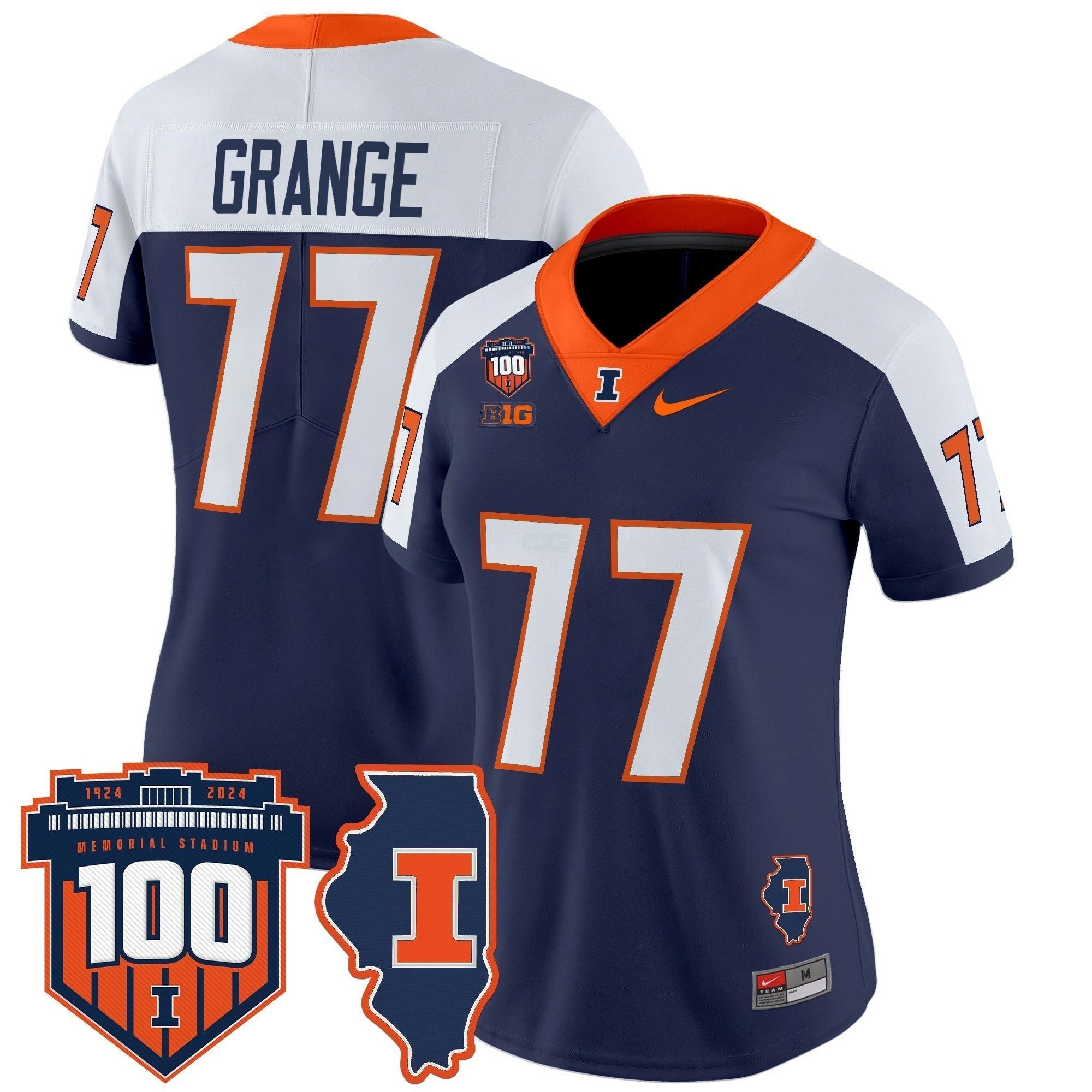 Camisa NCAA Women's 100th Memorial Stadium Patch Vapor Limited Jersey