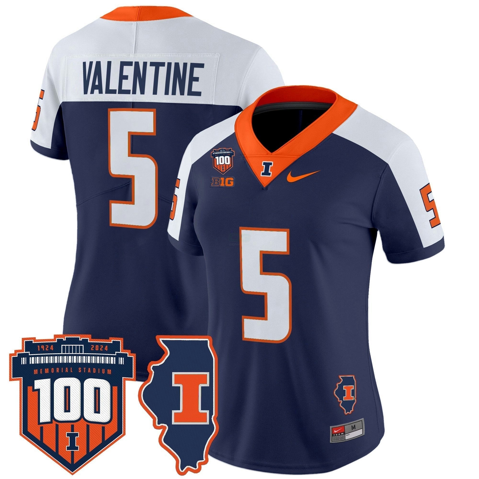 Camisa NCAA Women's 100th Memorial Stadium Patch Vapor Limited Jersey