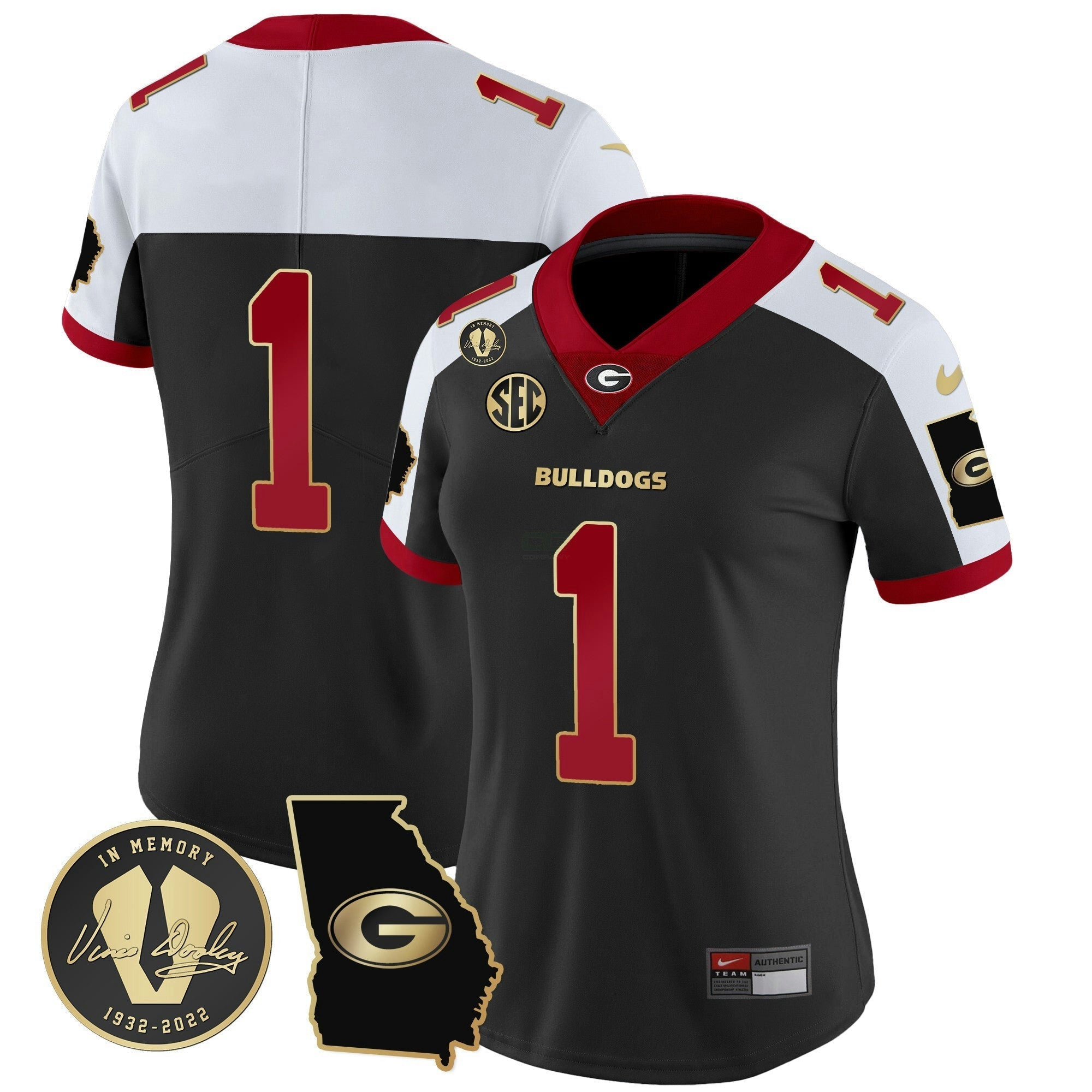 Camisa NCAA Women's 2023 Vapor Jersey V3 - Georgia Map