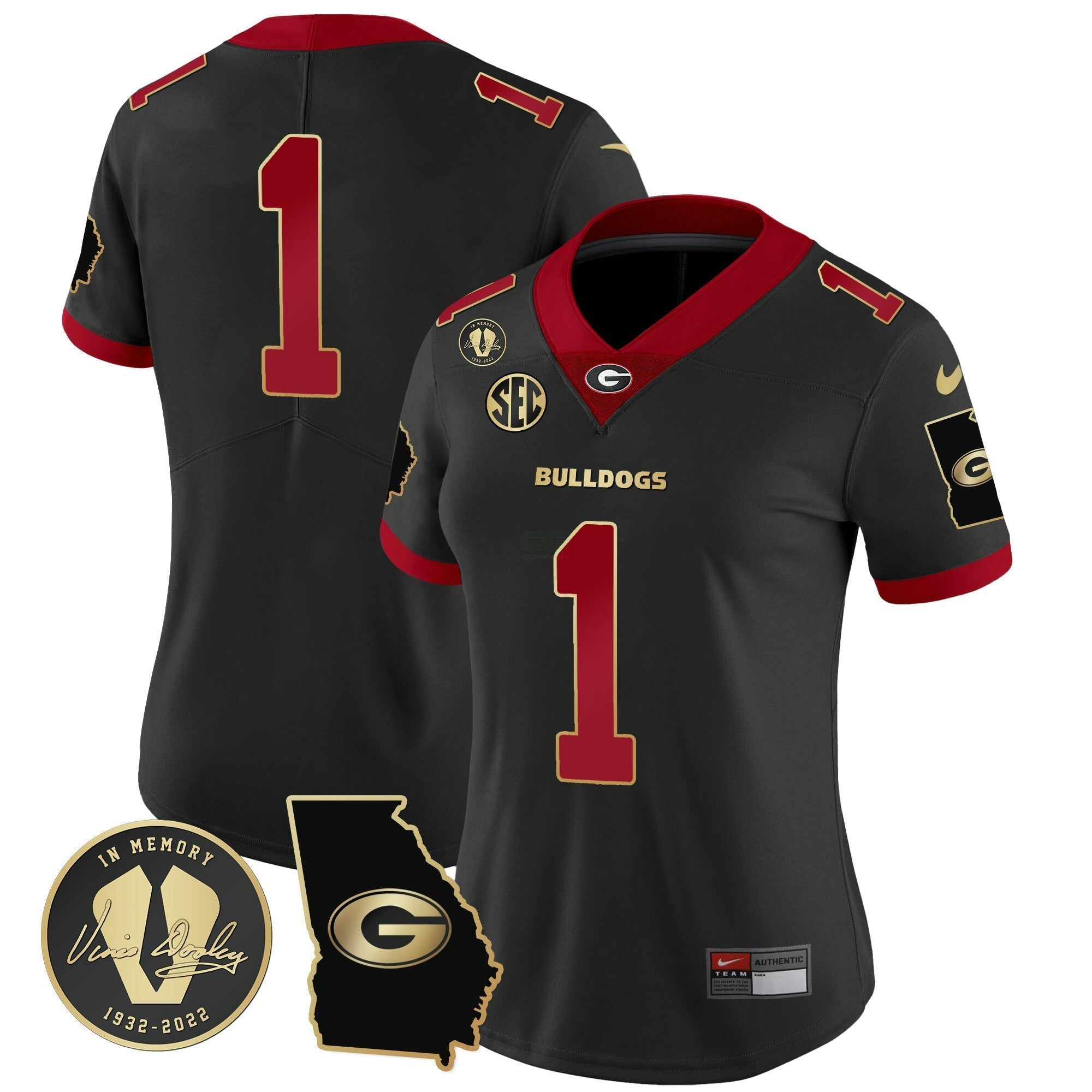 Camisa NCAA Women's 2023 Vapor Jersey V3 - Georgia Map