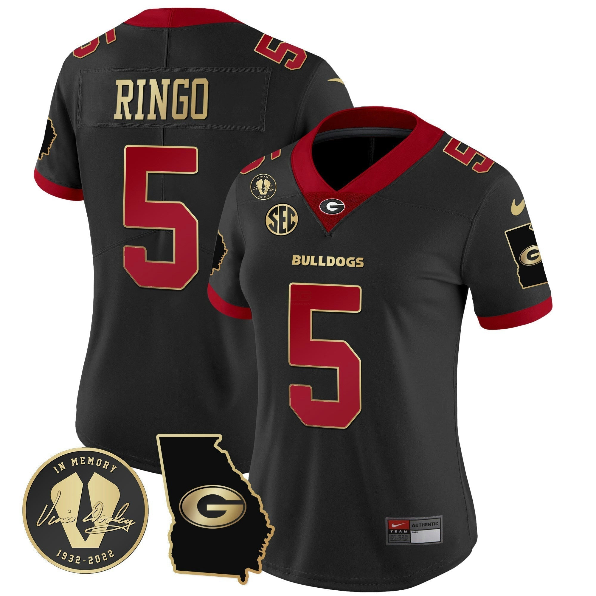 Camisa NCAA Women's 2023 Vapor Jersey V3 - Georgia Map