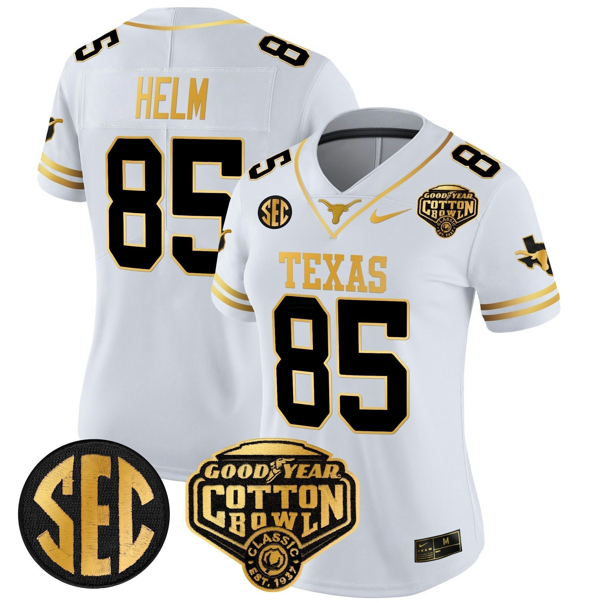 Camisa NCAA Women's Cotton Bowl Patch Dourada Vapor Limited Jersey