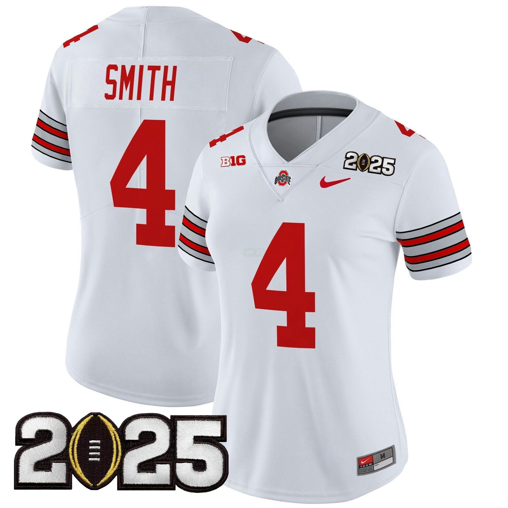 Camisa NCAA Women's 'Heritage Stripe' 2025 College Football Playoff Final Patch Vapor Limited Jersey