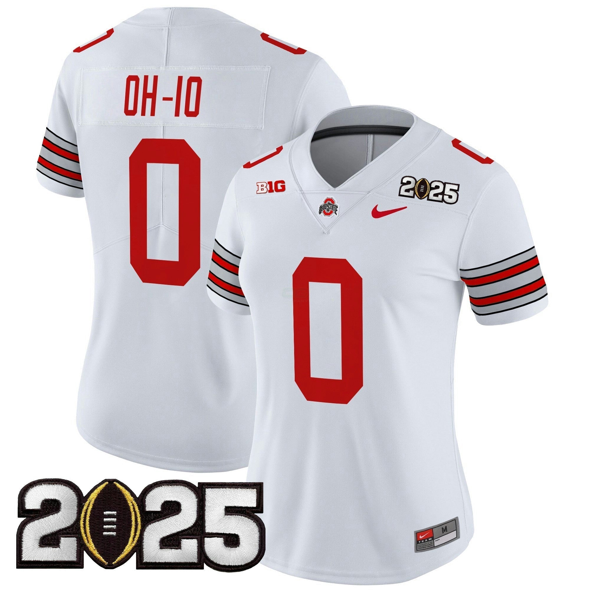 Camisa NCAA Women's 'Heritage Stripe' 2025 College Football Playoff Final Patch Vapor Limited Jersey