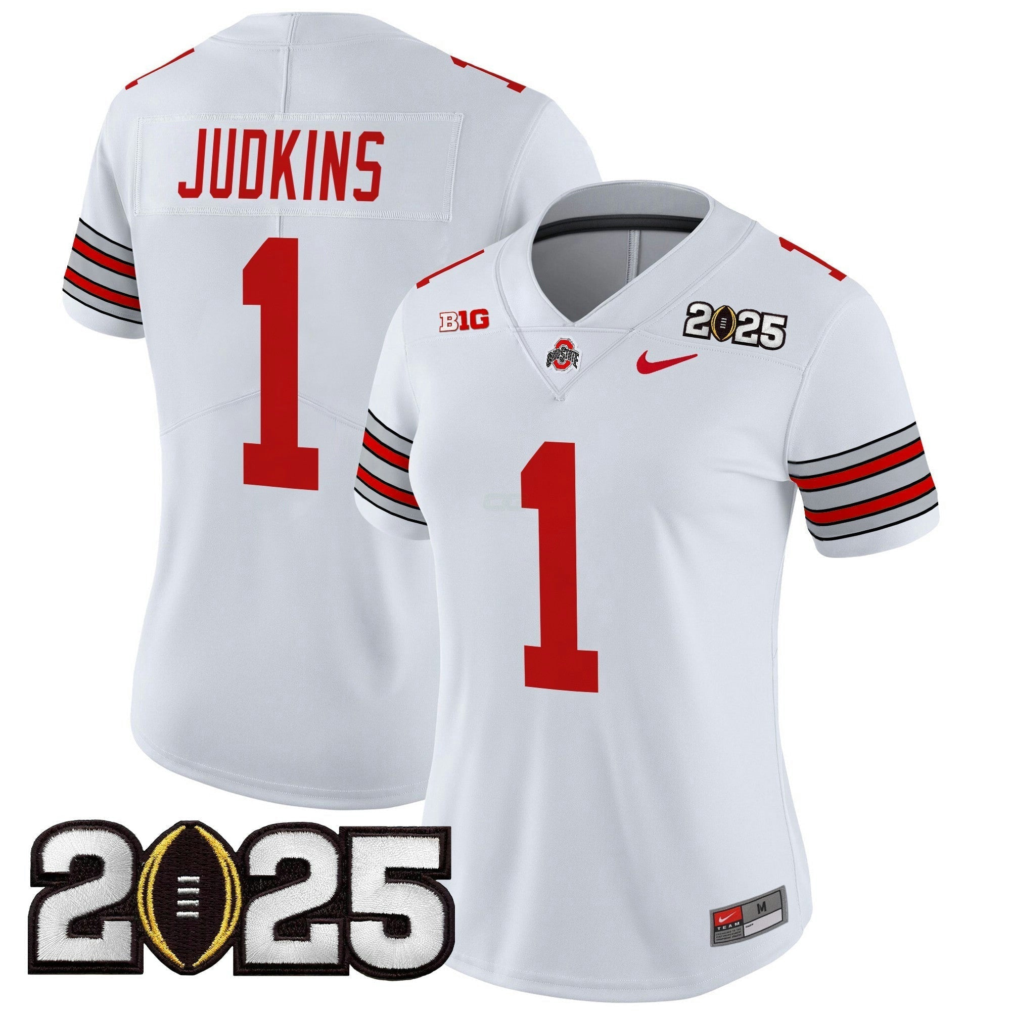Camisa NCAA Women's 'Heritage Stripe' 2025 College Football Playoff Final Patch Vapor Limited Jersey