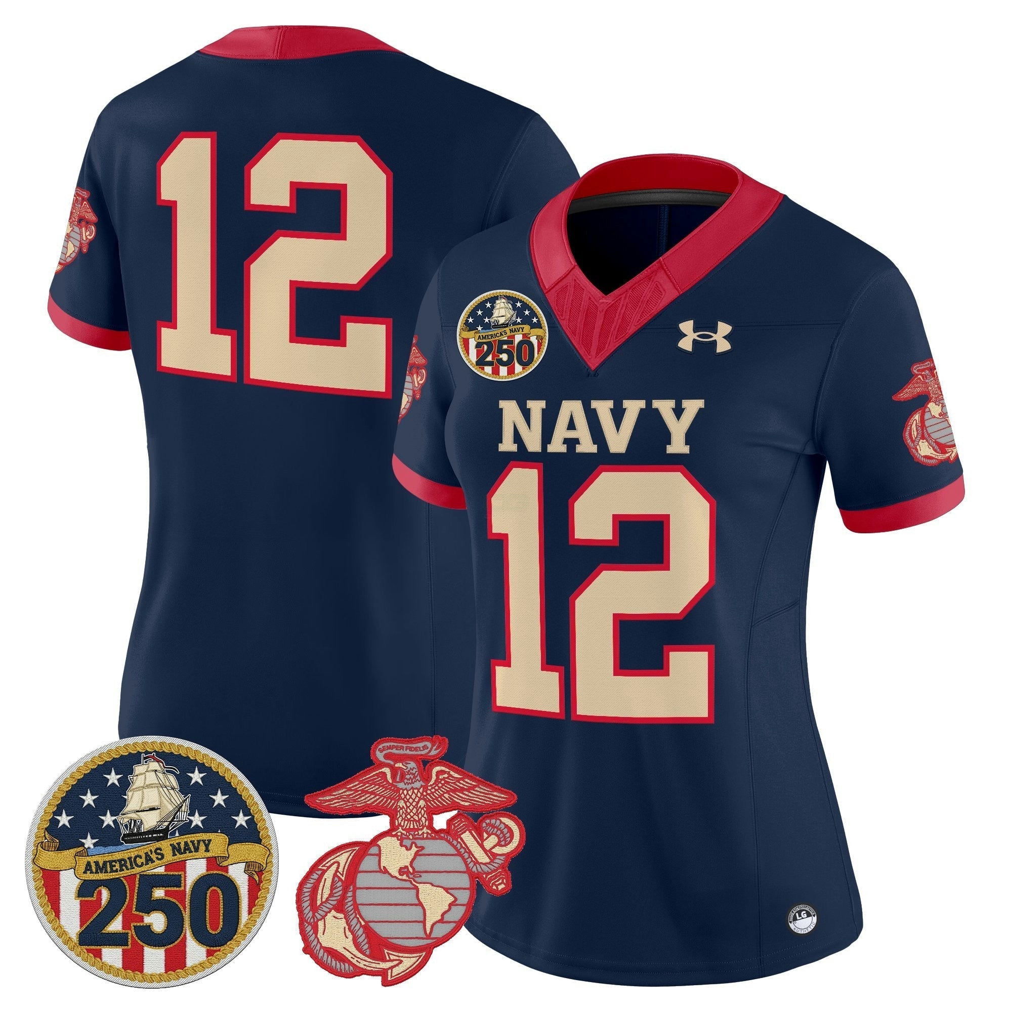 Camisa NCAA Women's Vapor USMC Premier Jersey - 250th Anniversary Patch