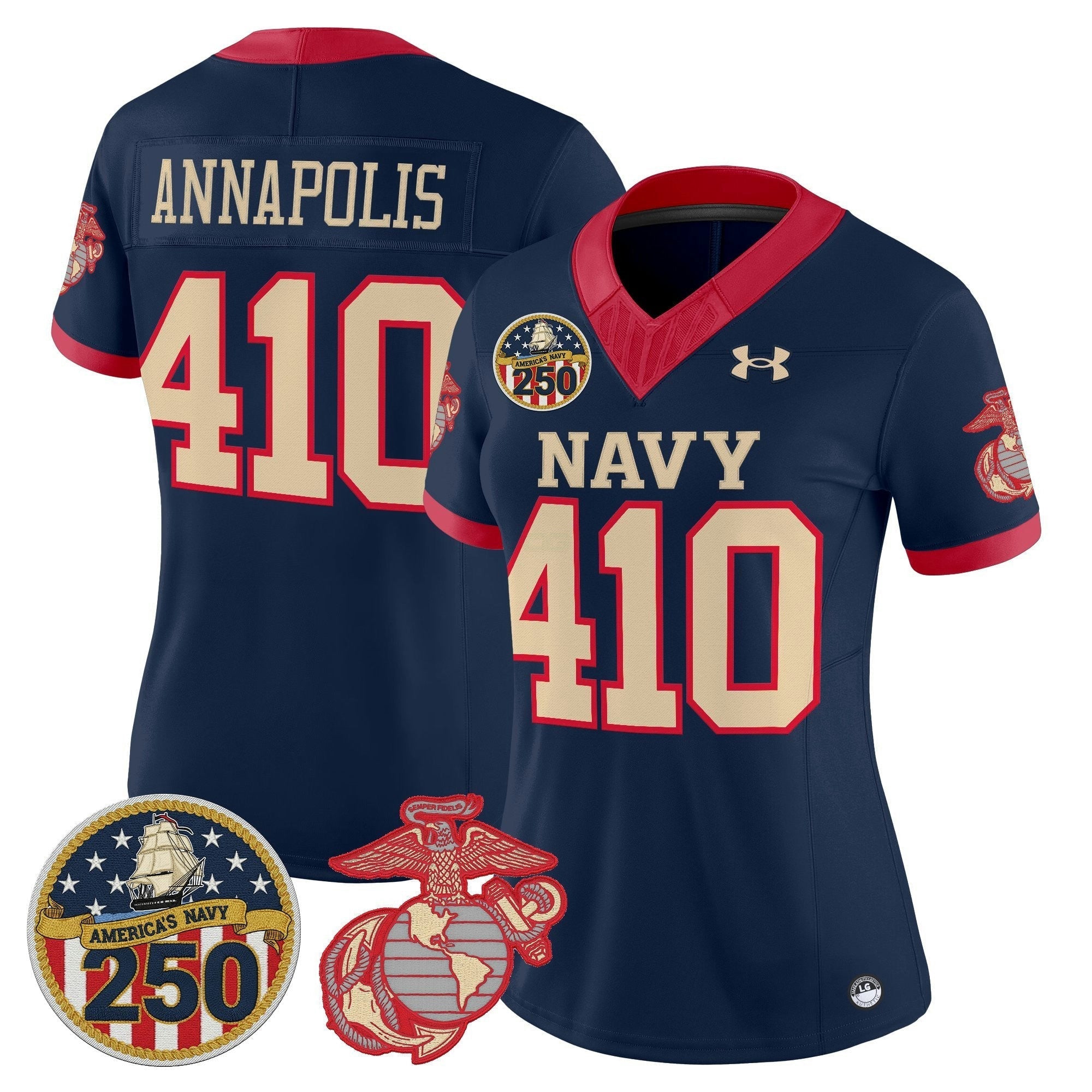 Camisa NCAA Women's Vapor USMC Premier Jersey - 250th Anniversary Patch