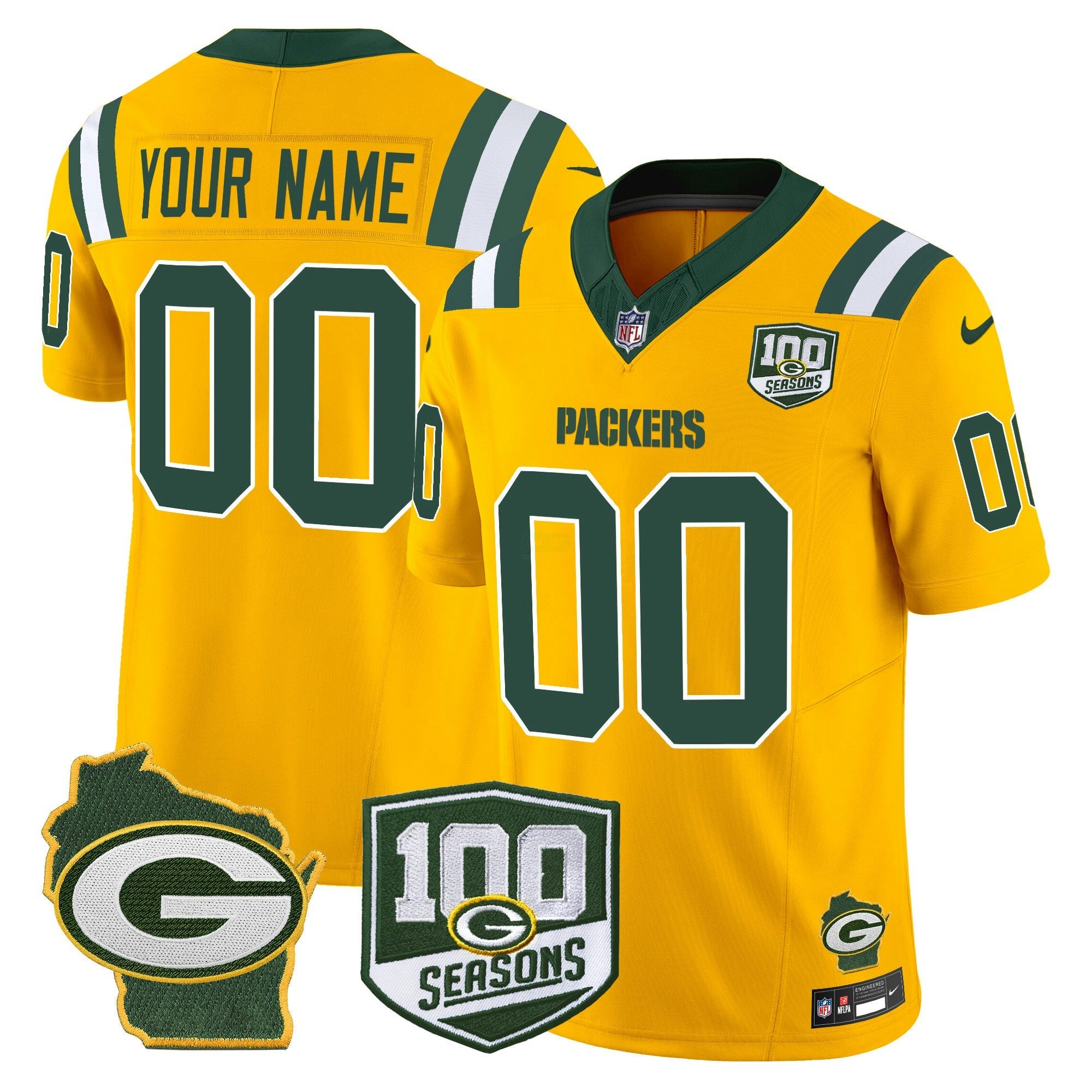 Camisa NFL 100th Season & Home Patch Vapor Limited Jersey